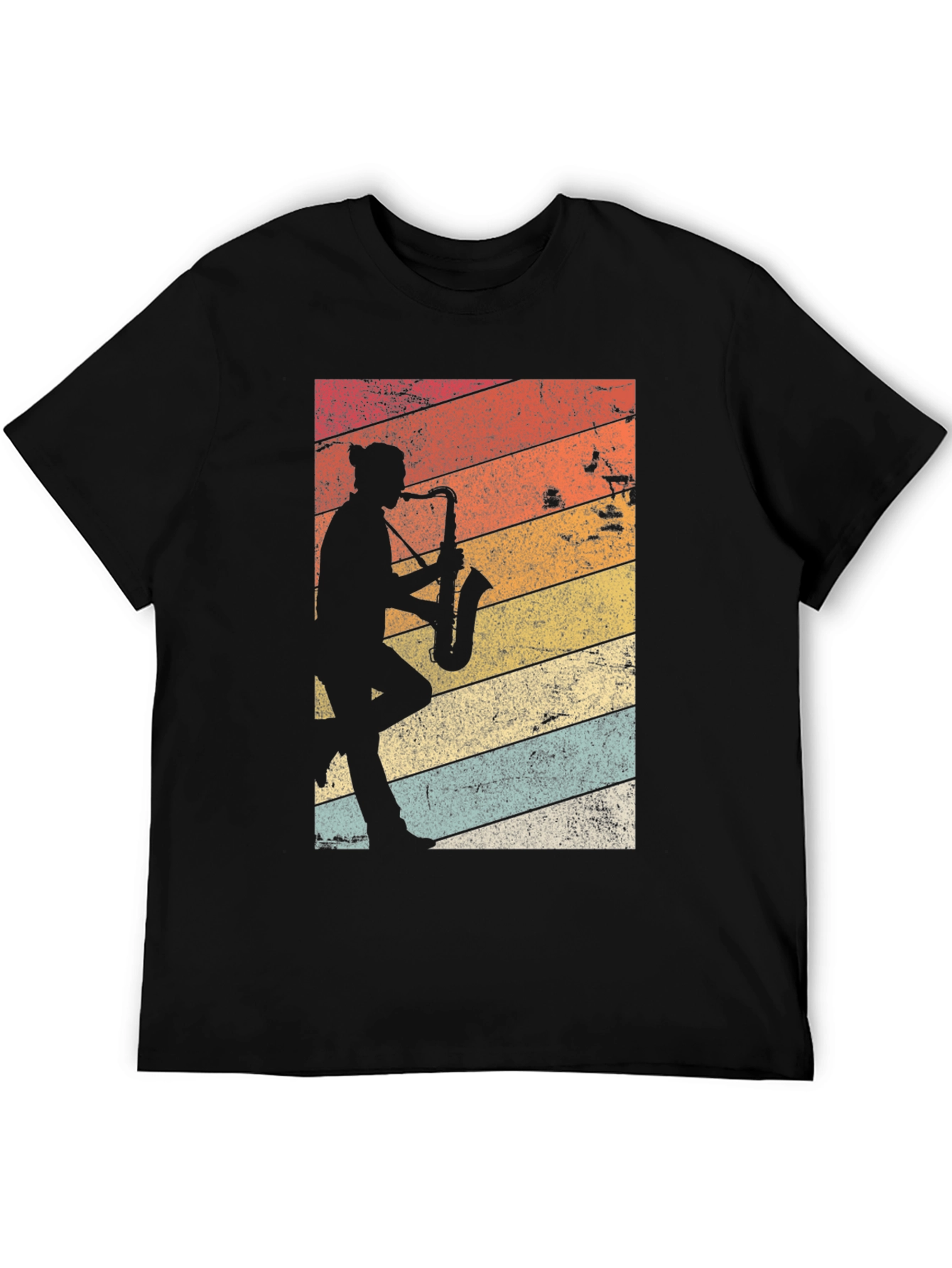 Retro Saxophone Player Graphic Tee
