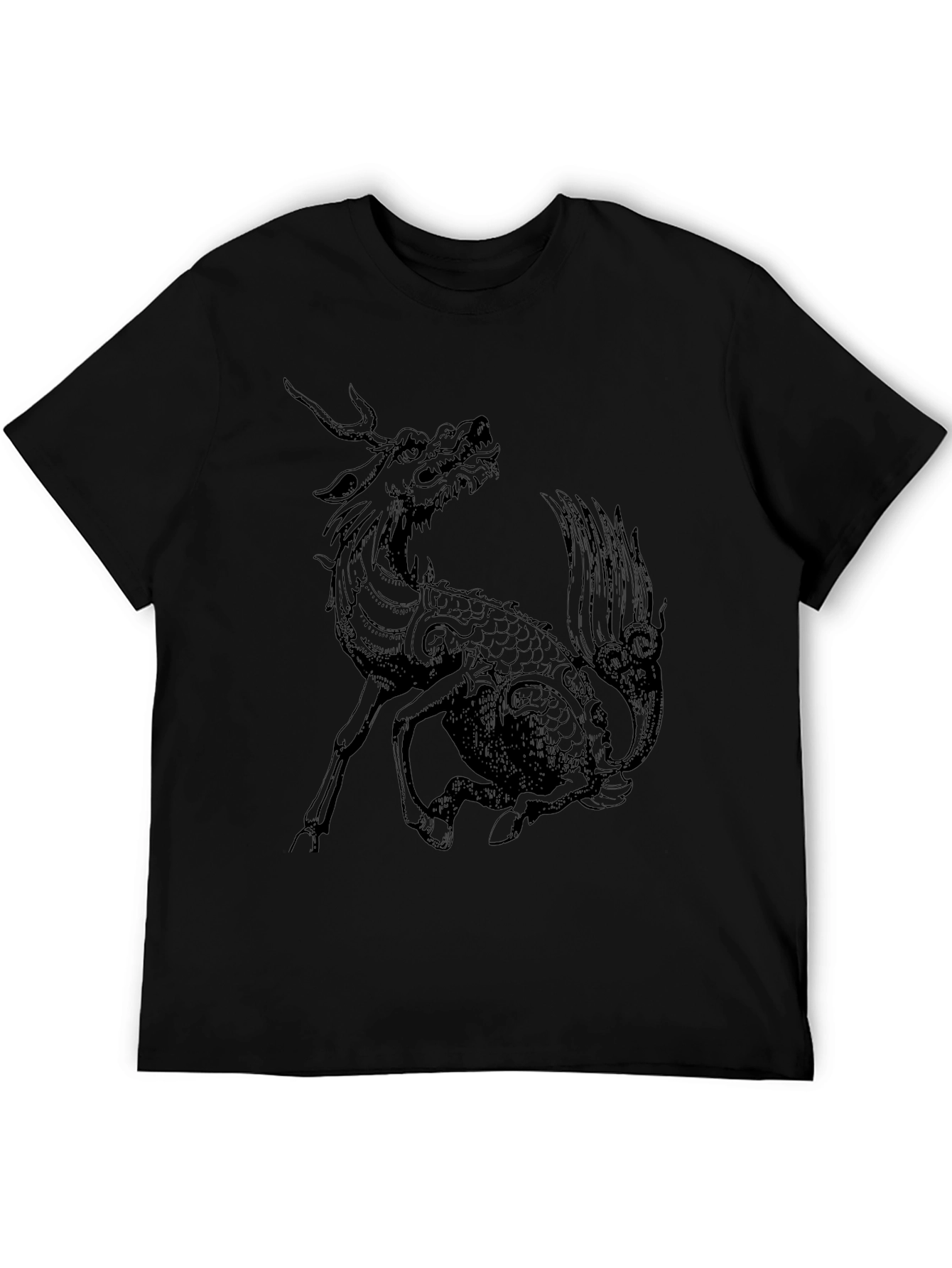 Mythical Kirin Graphic T-Shirt - Black