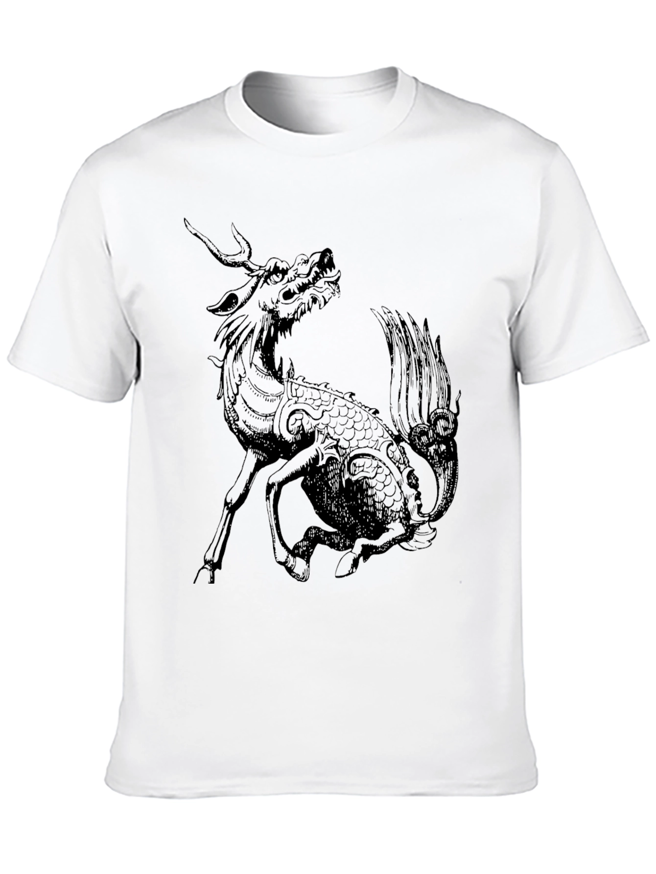 Mythical Kirin Graphic T-Shirt - Black