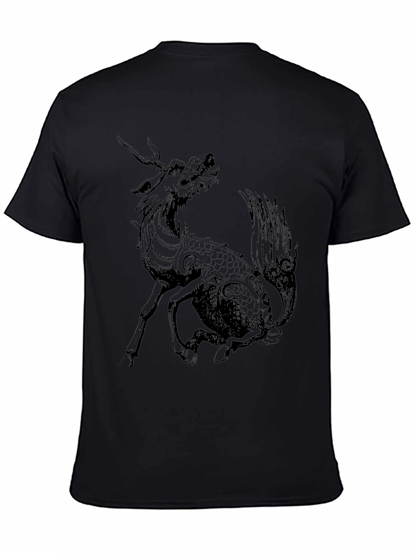 Mythical Kirin Graphic T-Shirt - Black