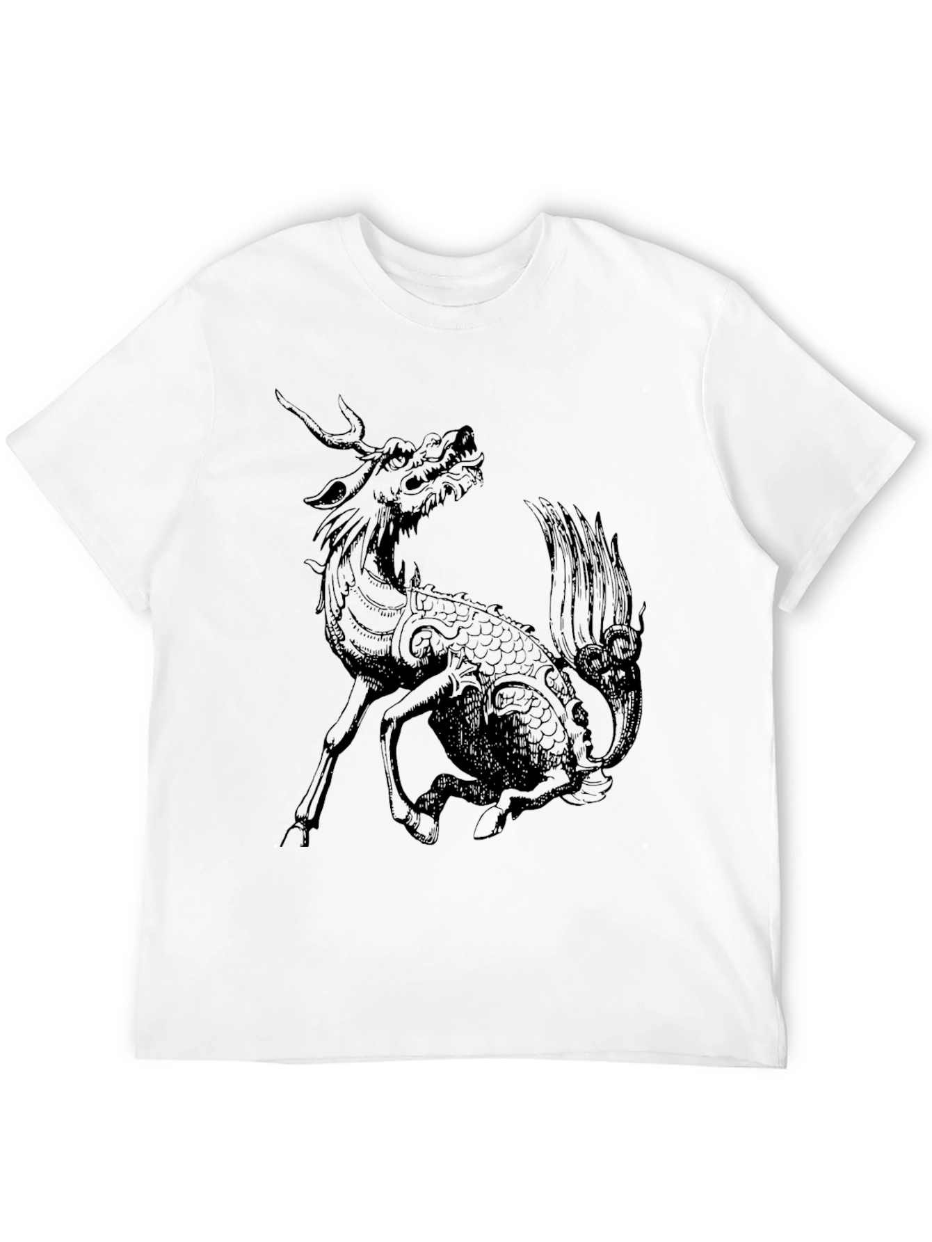 Mythical Kirin Graphic T-Shirt - Black