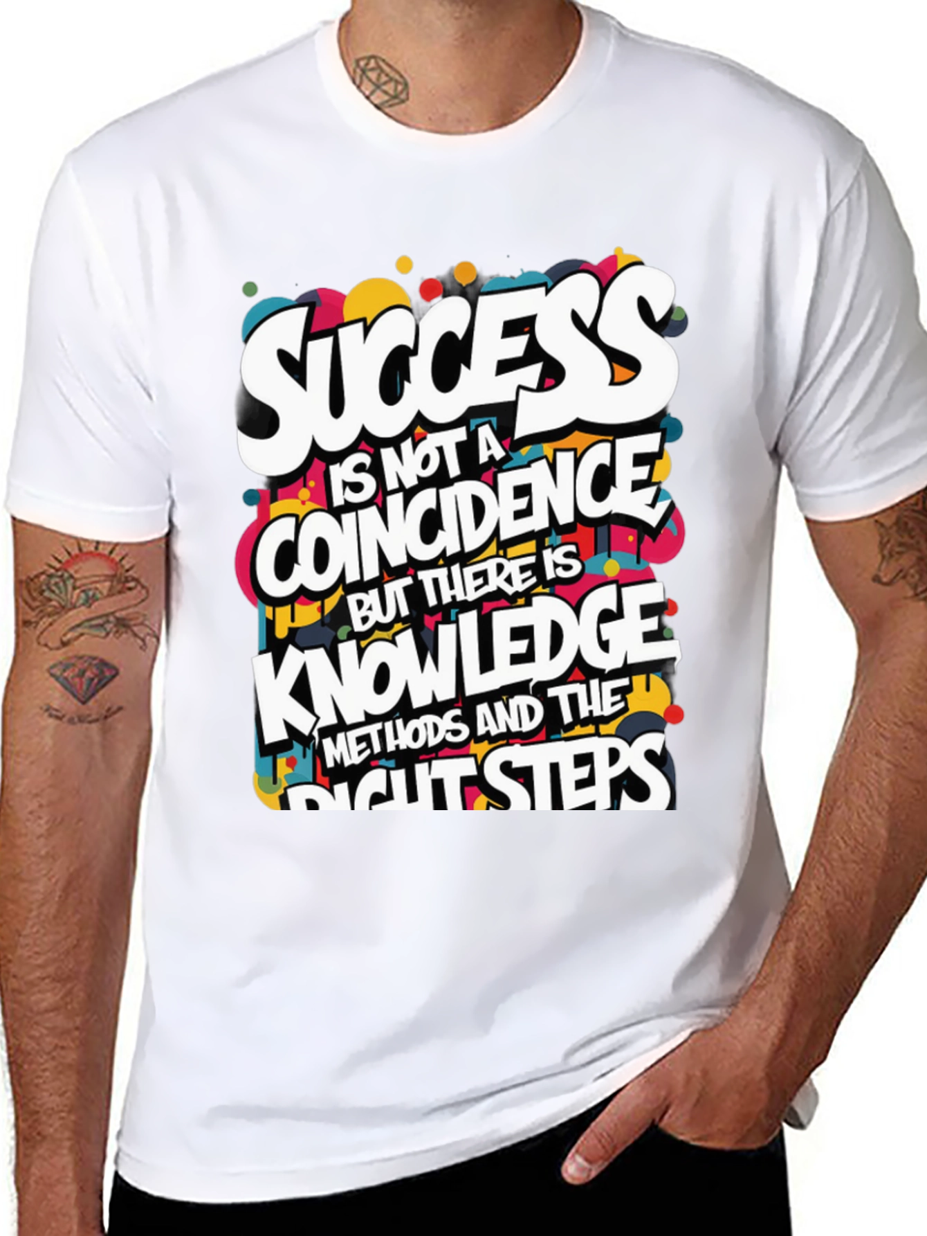 Success Knowledge Graphic T-Shirt - Motivational Design