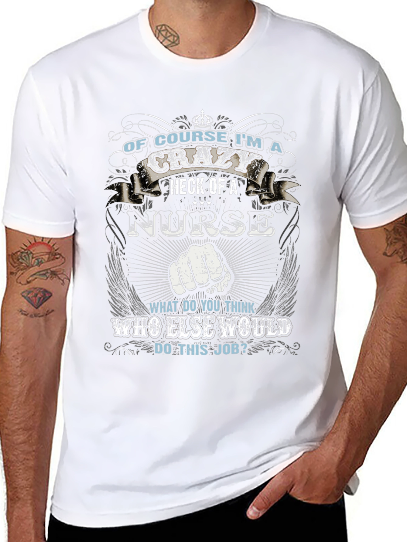 Crazy Nurse Graphic Tee - Funny Nursing T-Shirt