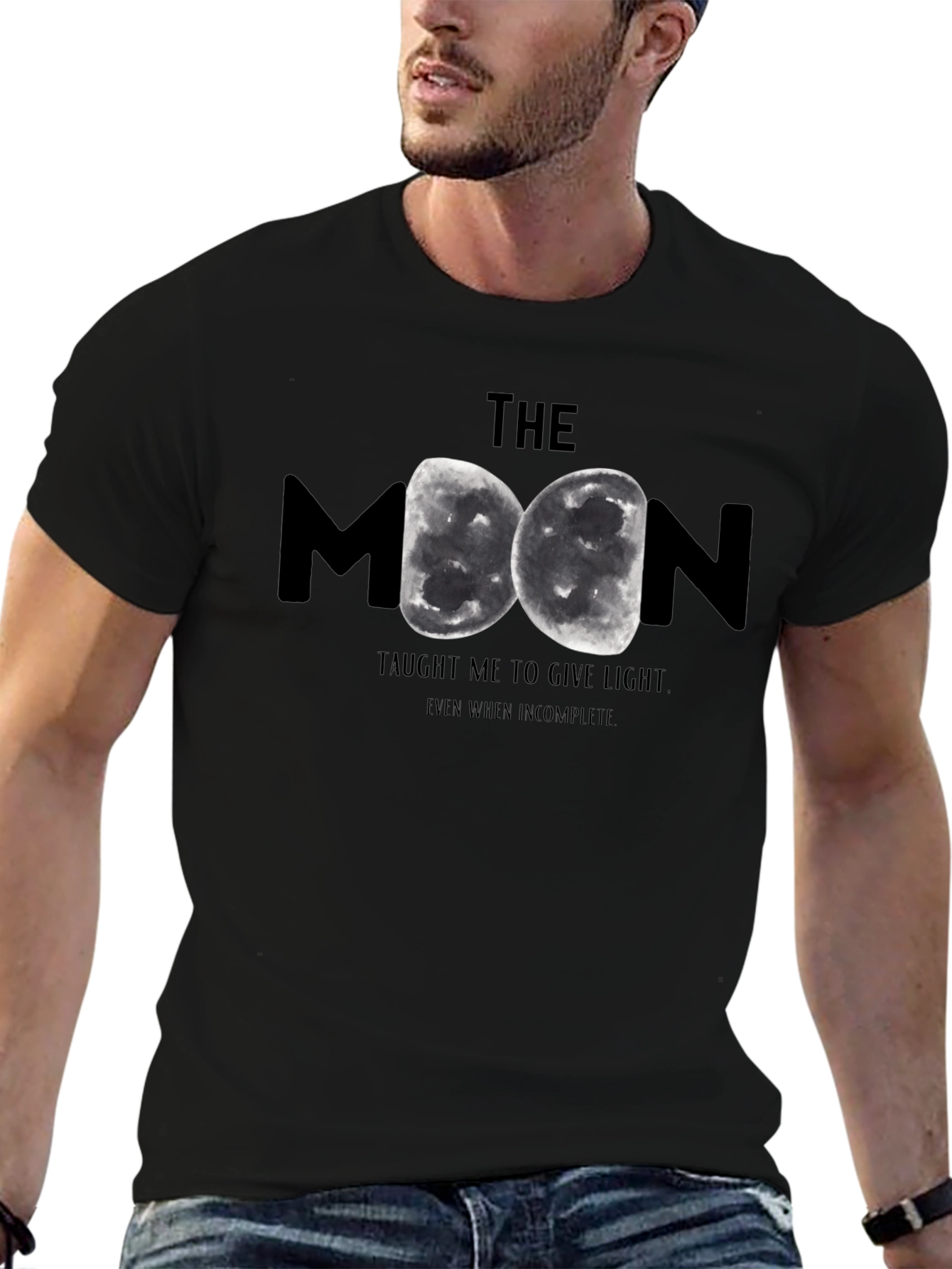 The Moon Graphic T-Shirt - Inspirational Design
