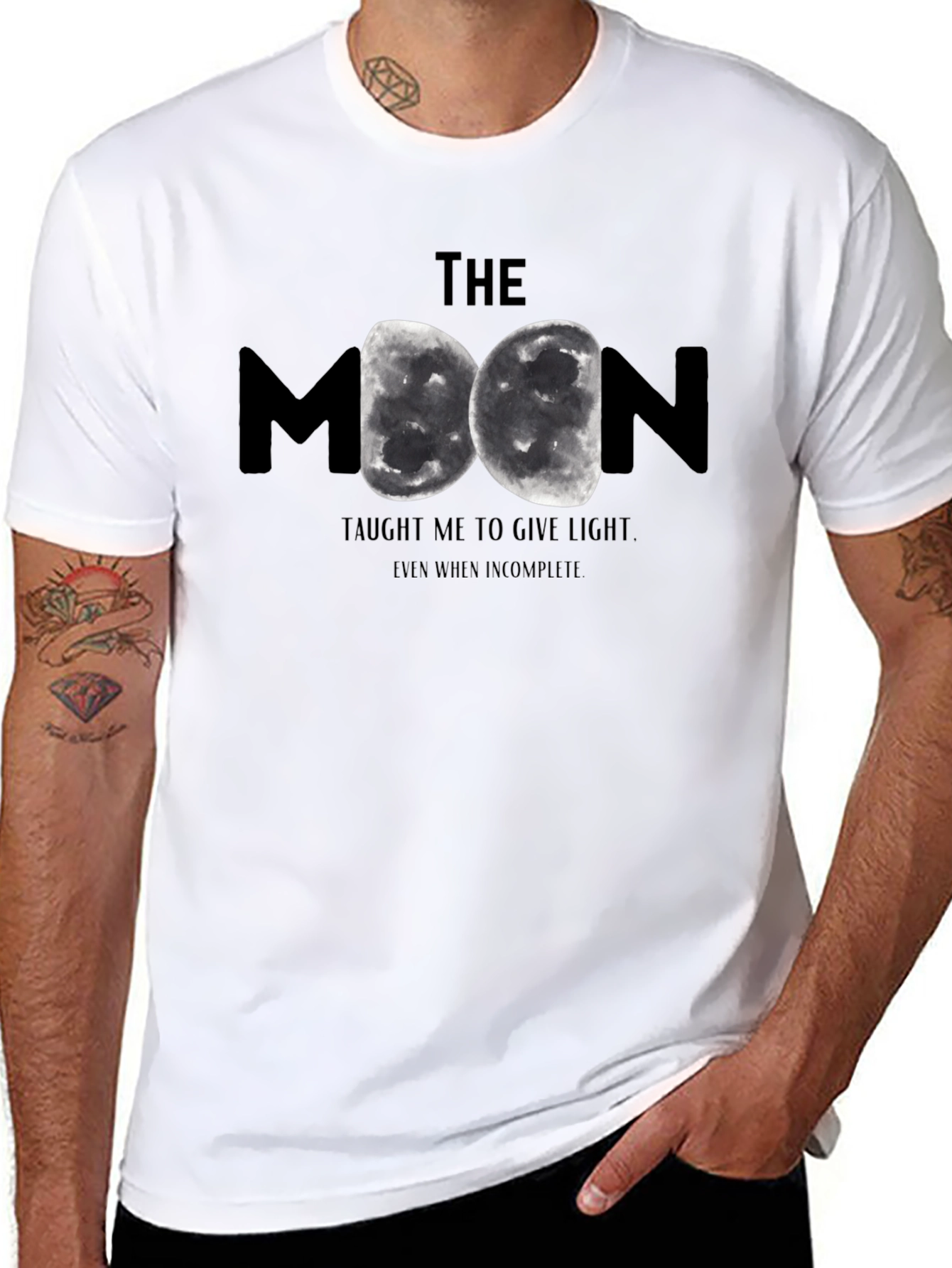 The Moon Graphic T-Shirt - Inspirational Design