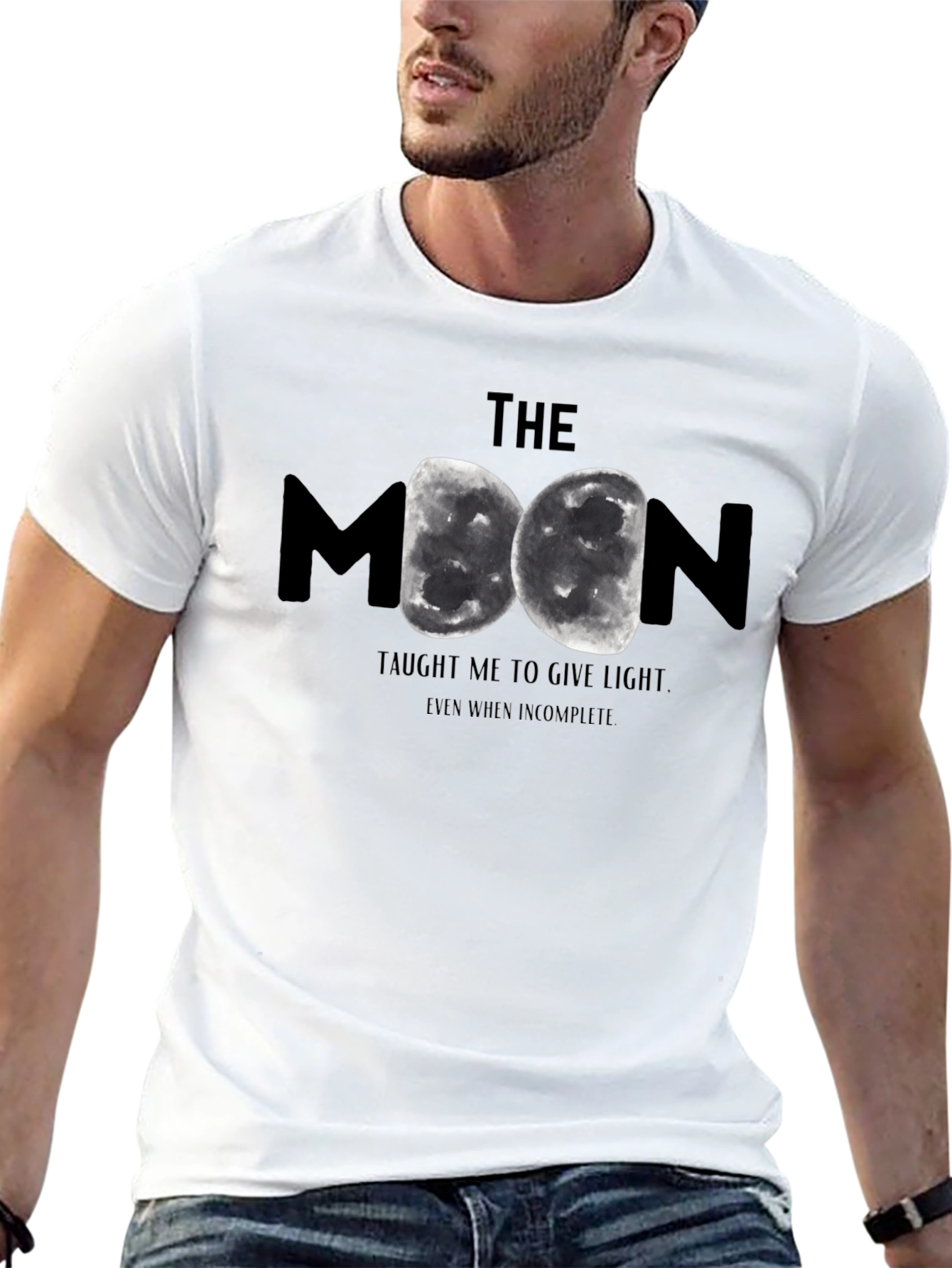 The Moon Graphic T-Shirt - Inspirational Design