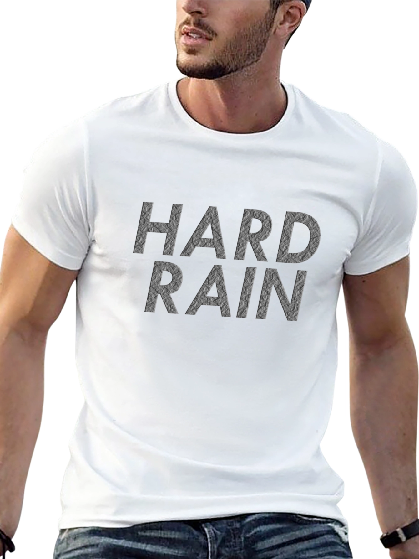 Hard Rain Black T-Shirt - Stylish Graphic Tee