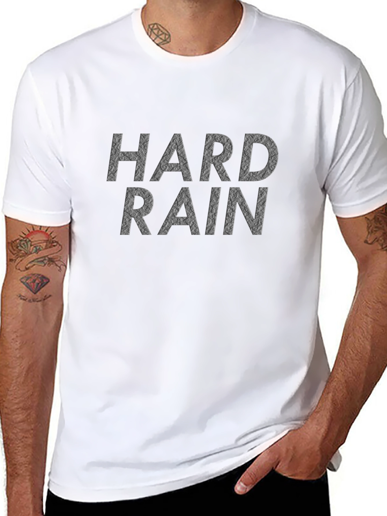 Hard Rain Black T-Shirt - Stylish Graphic Tee