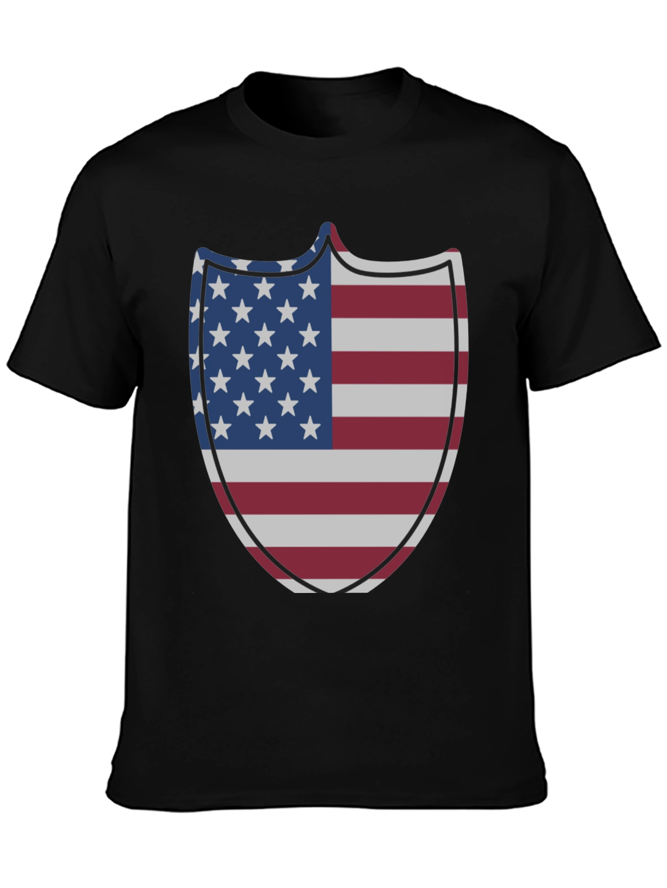 American Flag Shield Graphic T-Shirt