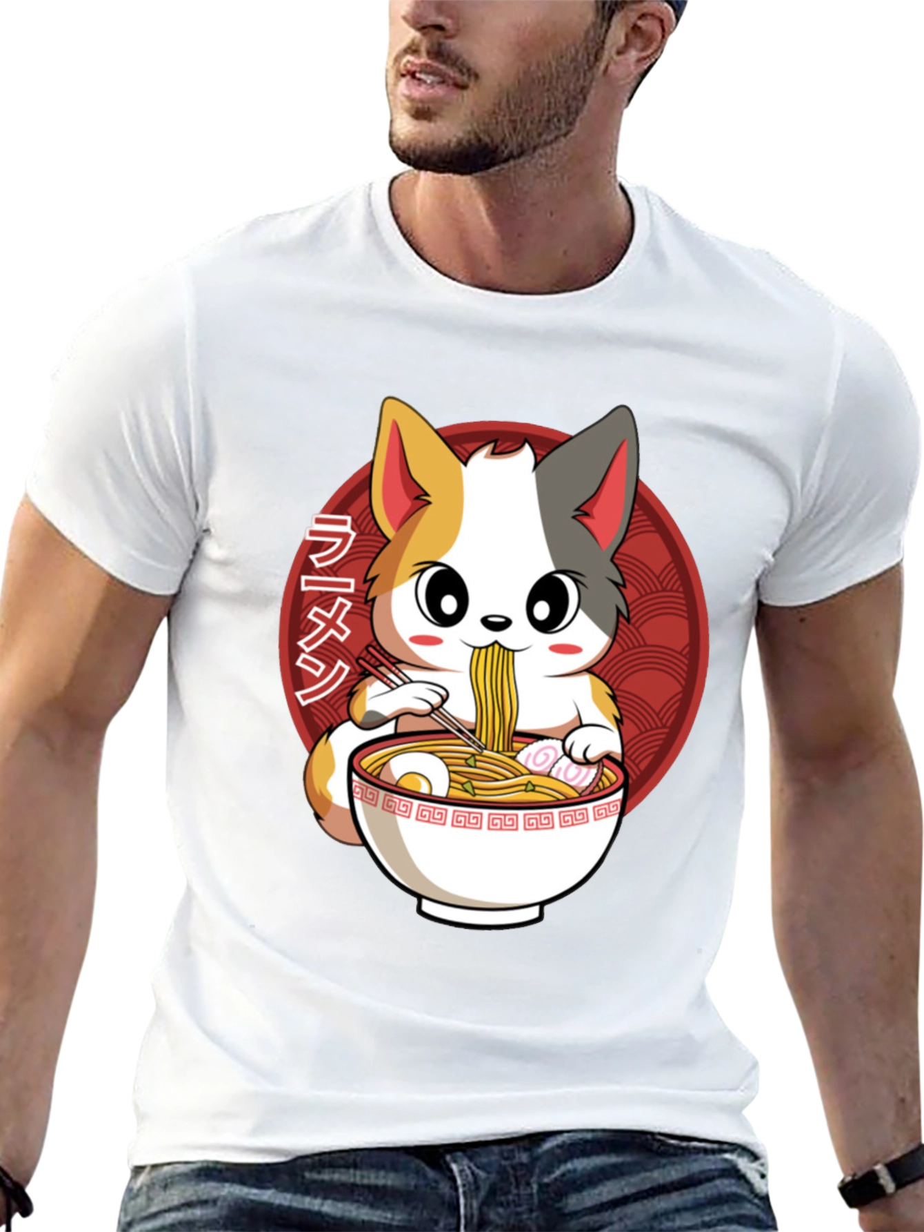 Kawaii Cat Ramen T-Shirt