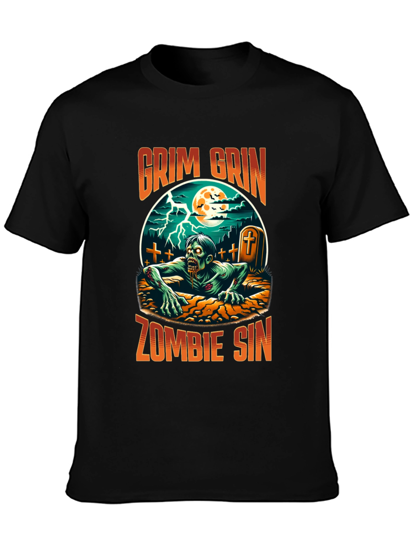Grim Grin Zombie Sin Graphic Tee