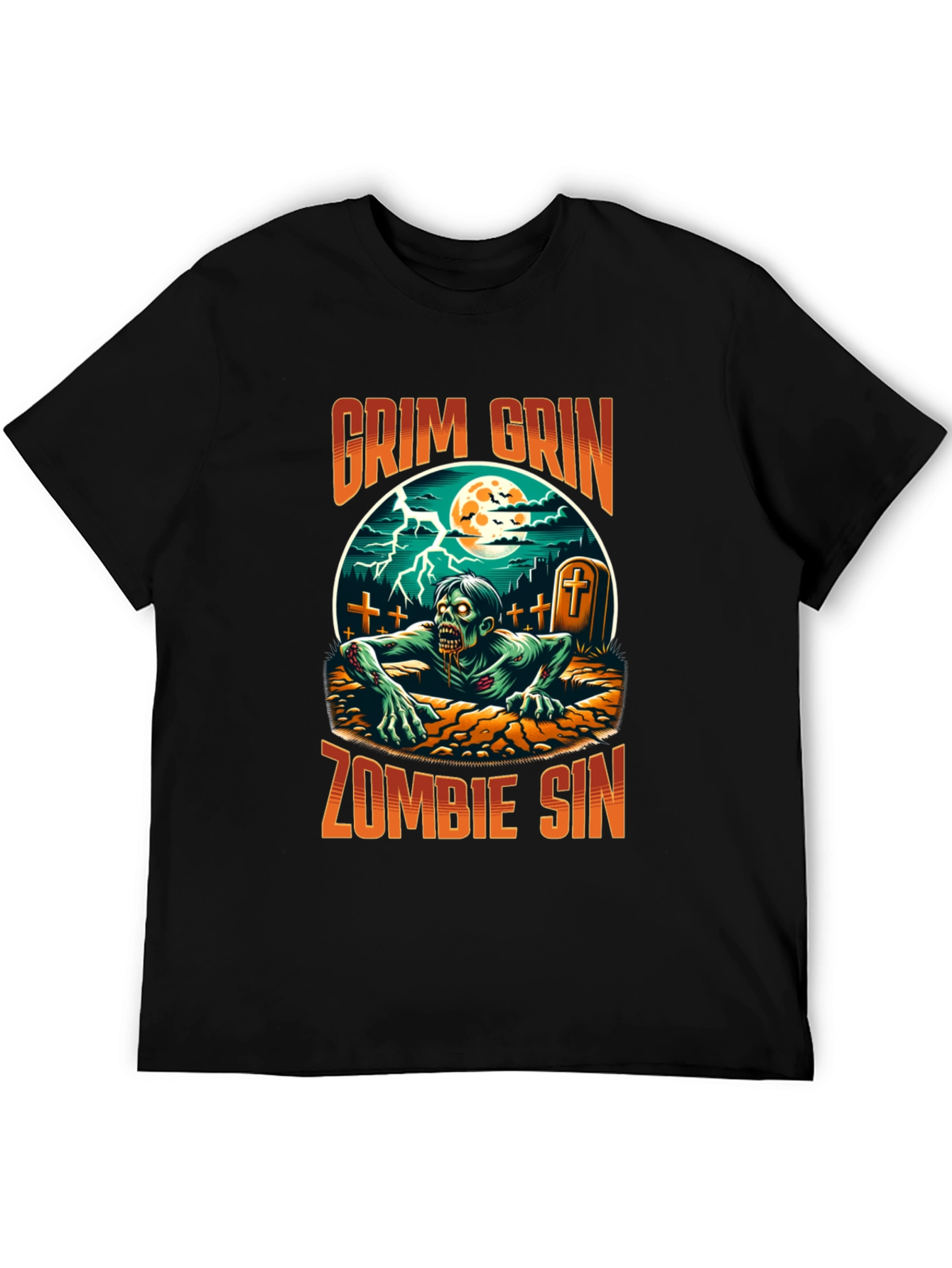 Grim Grin Zombie Sin Graphic Tee