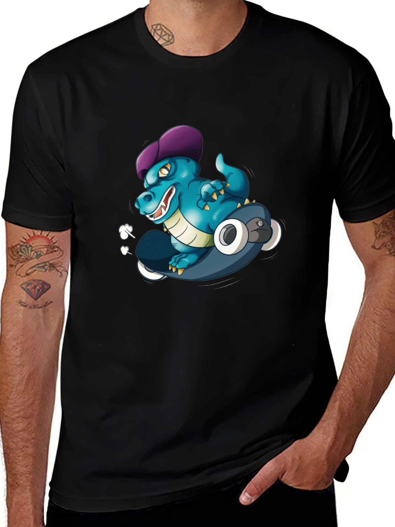 Cool Dino Skateboard T-Shirt