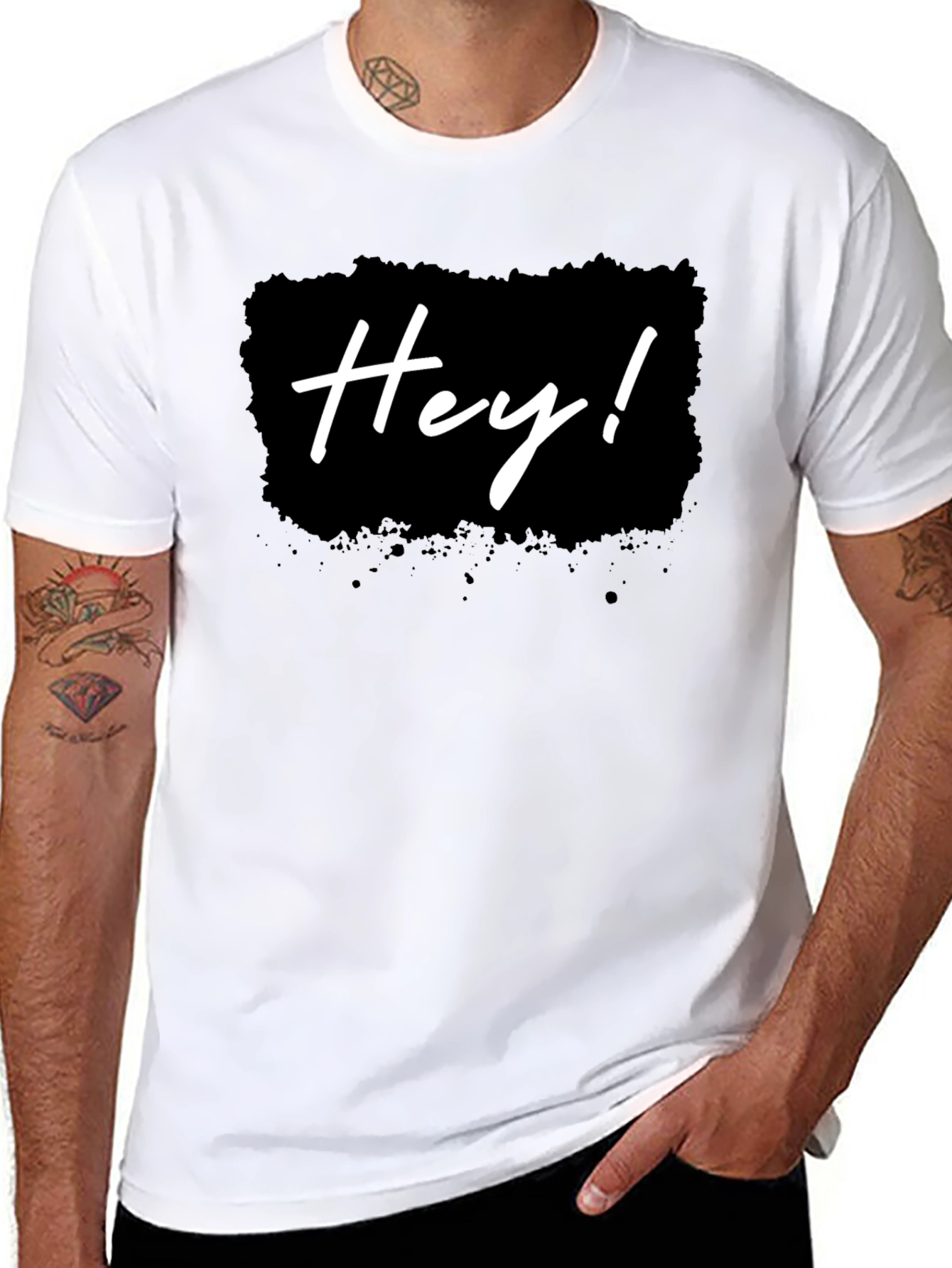 Hey! Graphic Black T-Shirt