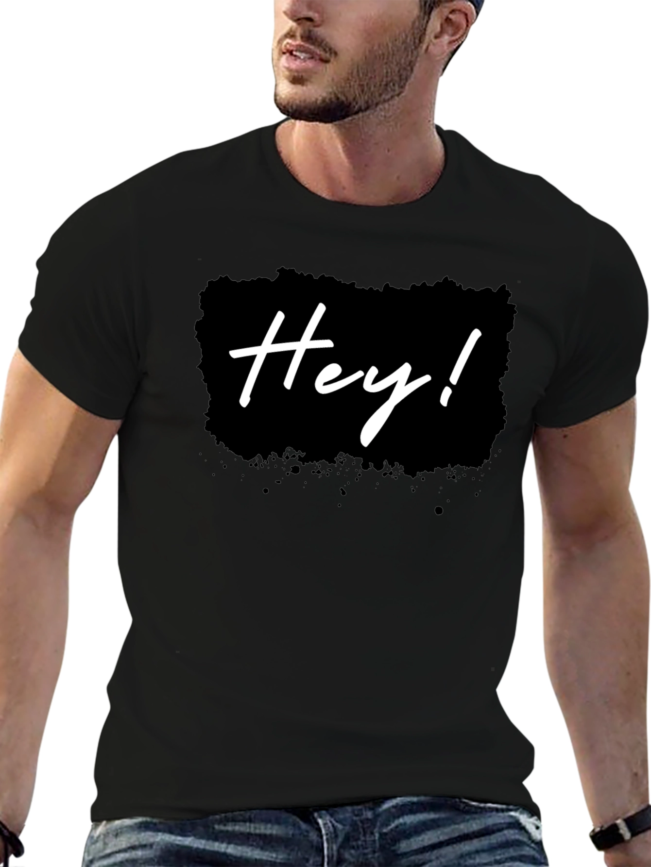 Hey! Graphic Black T-Shirt