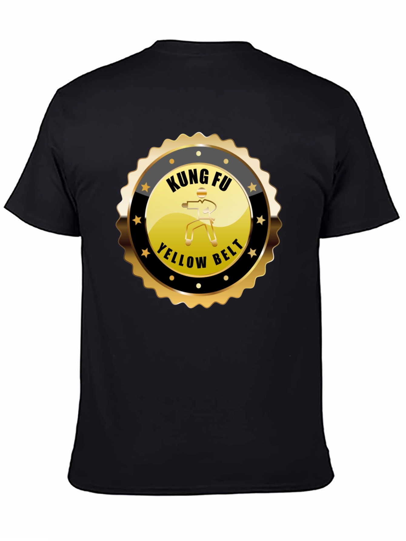Kung Fu Yellow Belt Black T-Shirt