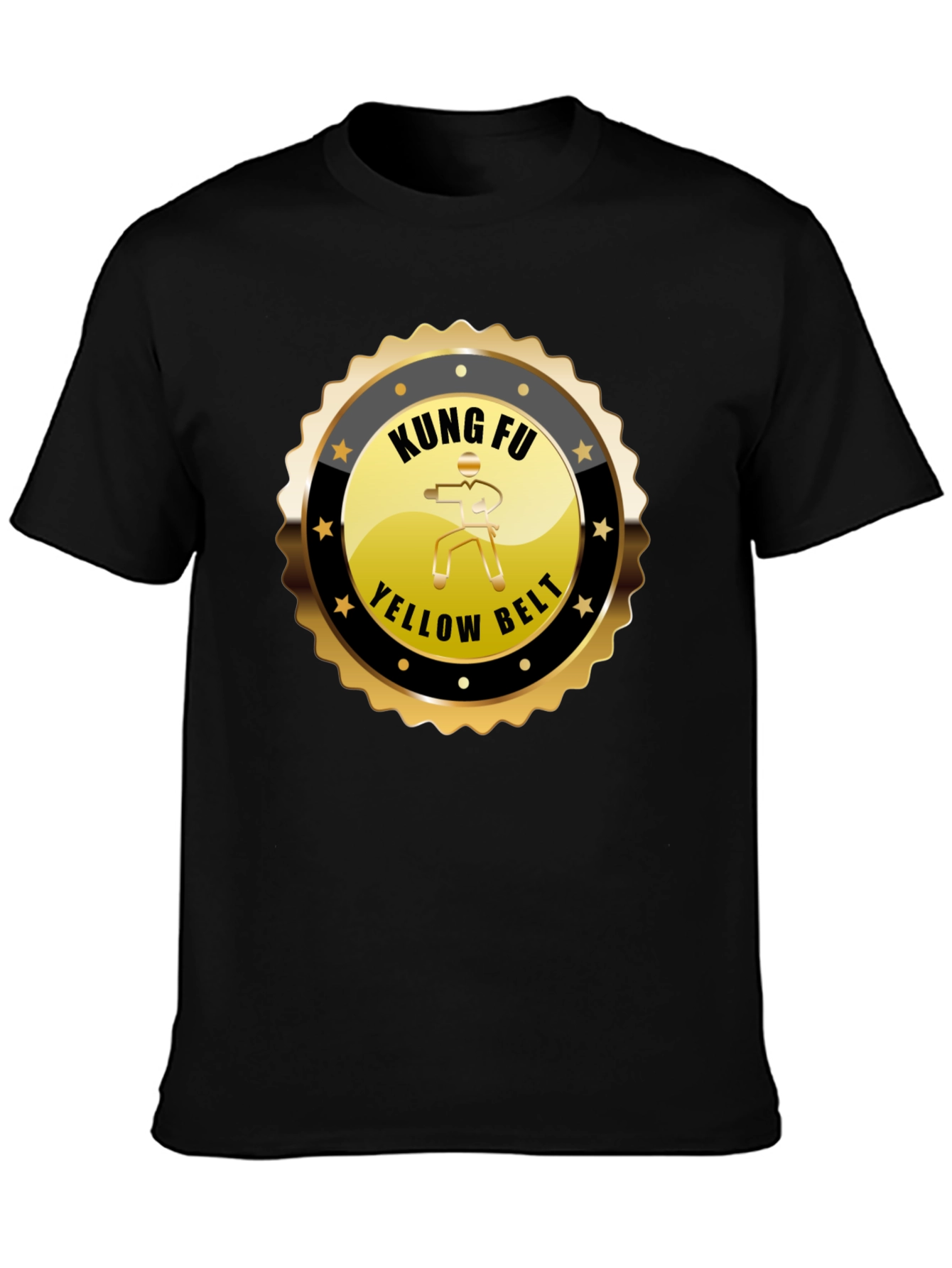 Kung Fu Yellow Belt Black T-Shirt