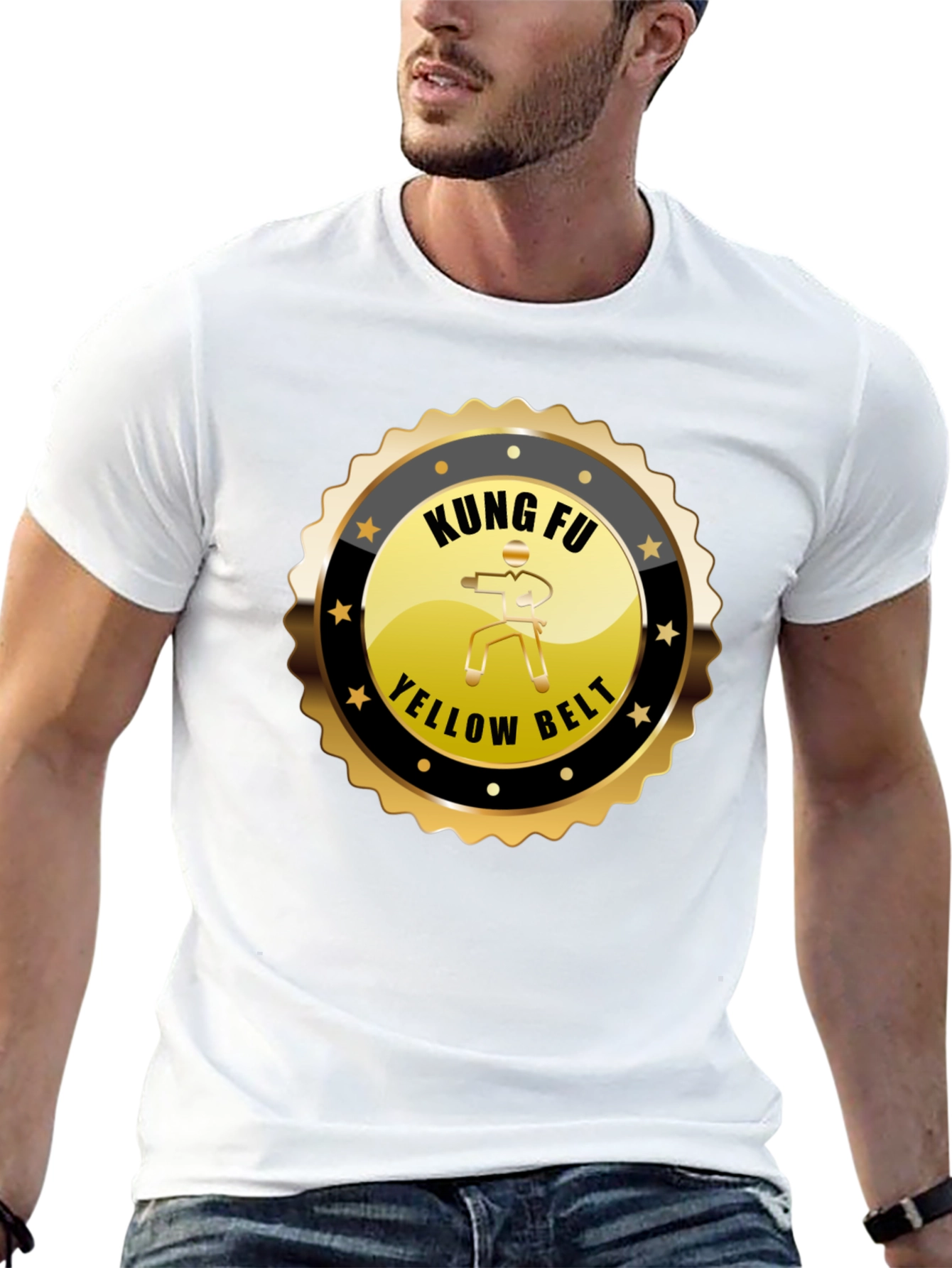 Kung Fu Yellow Belt Black T-Shirt