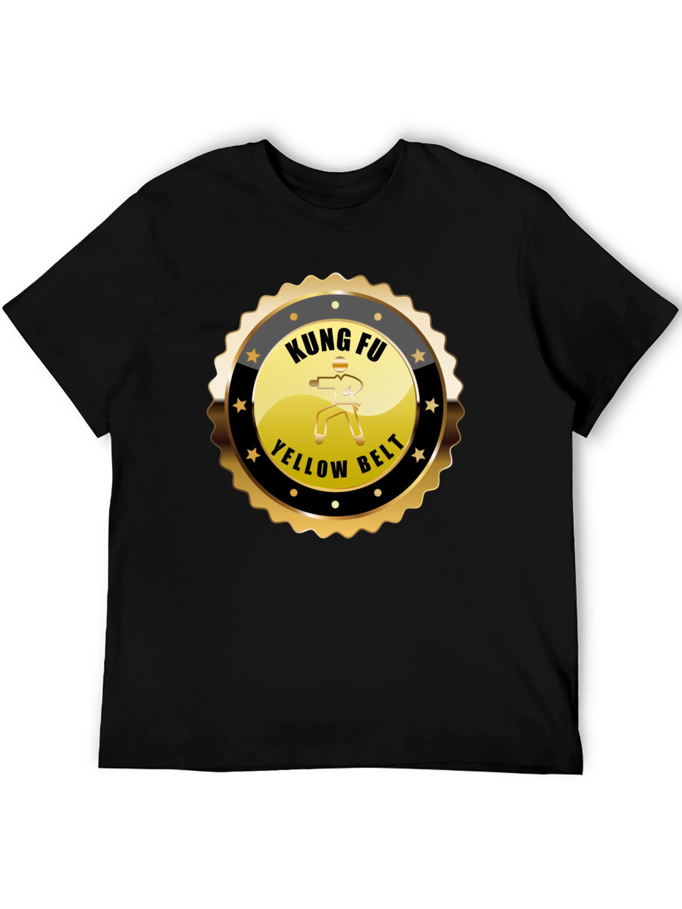 Kung Fu Yellow Belt Black T-Shirt