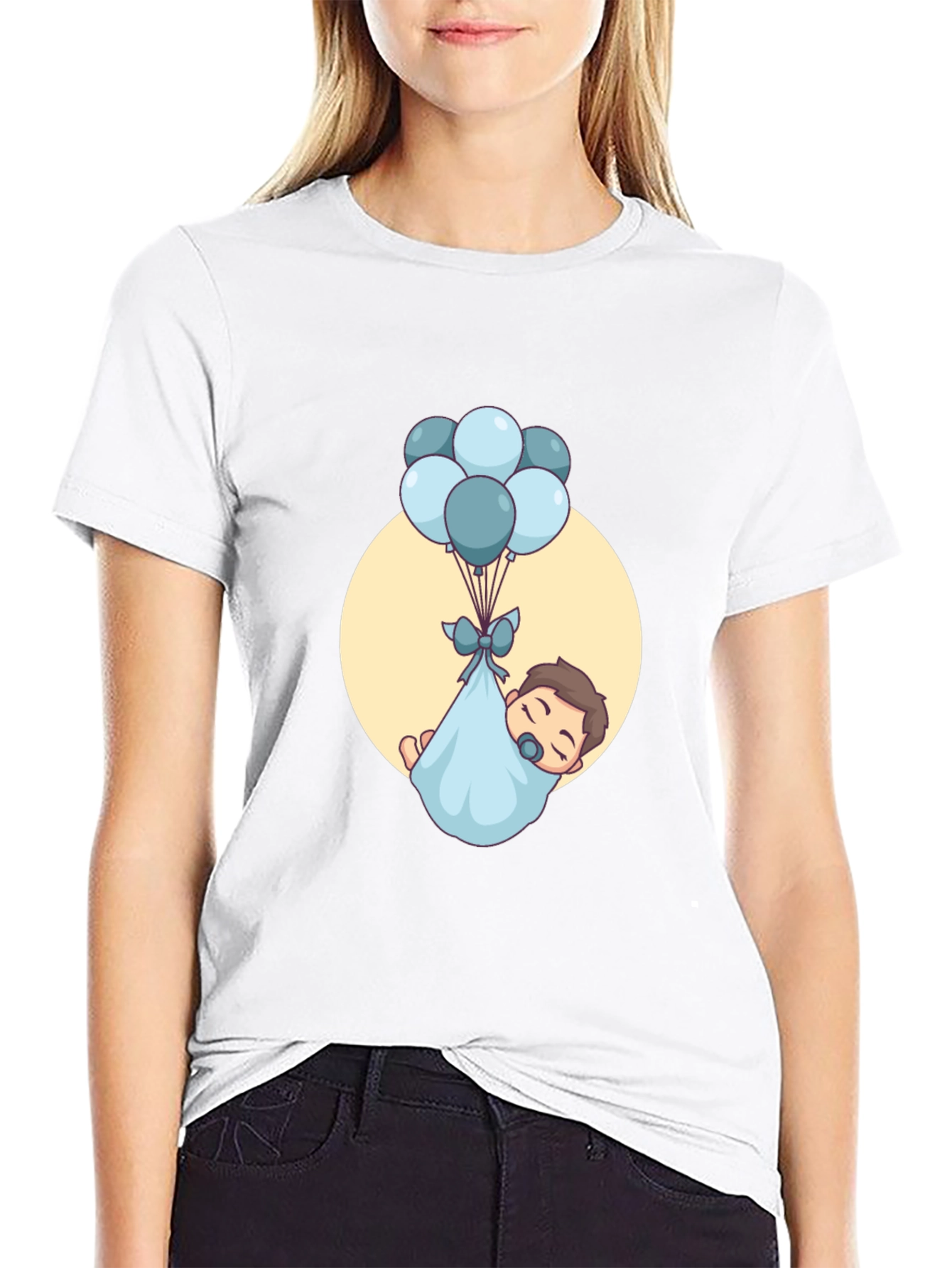 Baby Boy Balloons Graphic T-Shirt