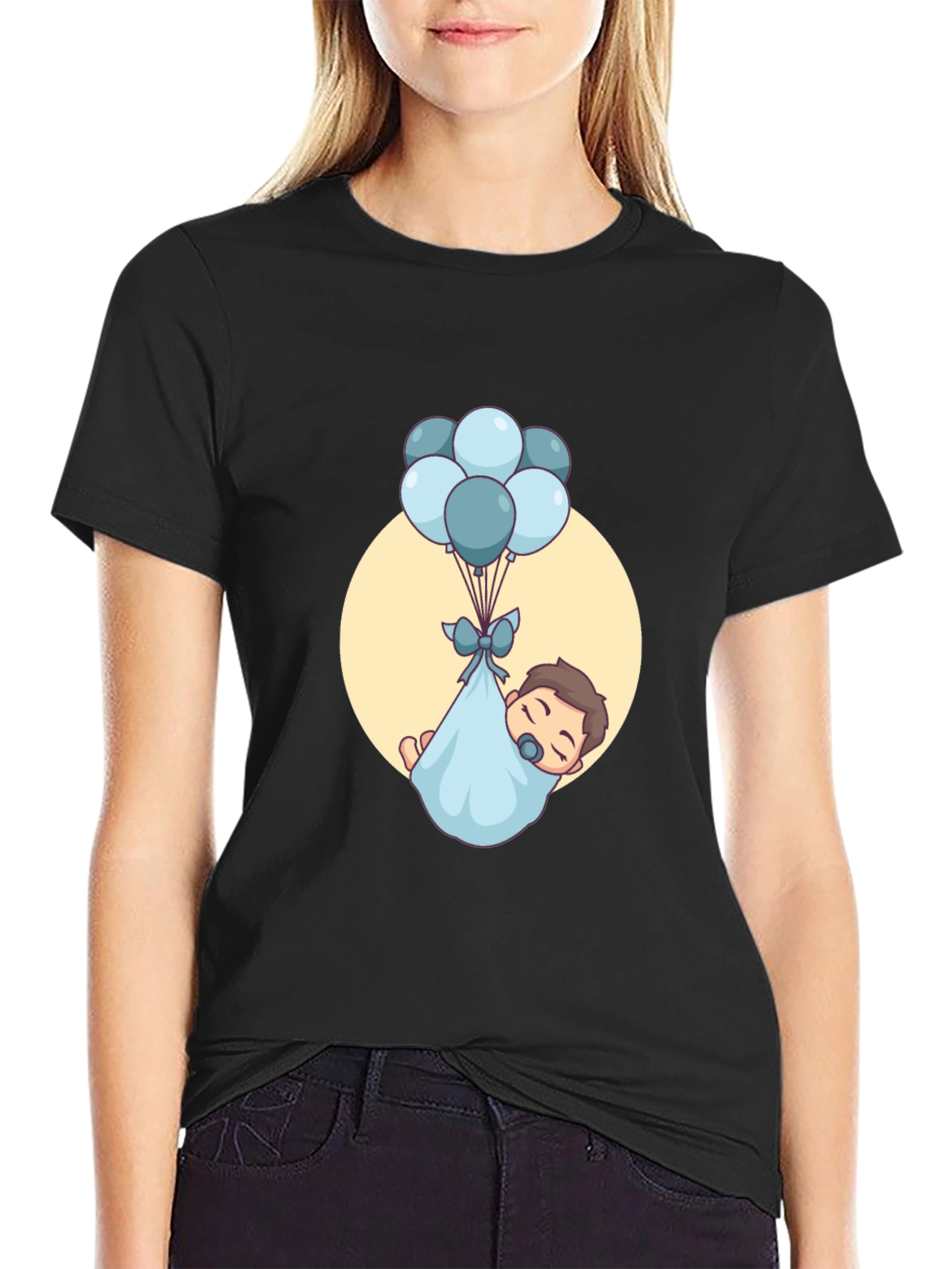 Baby Boy Balloons Graphic T-Shirt