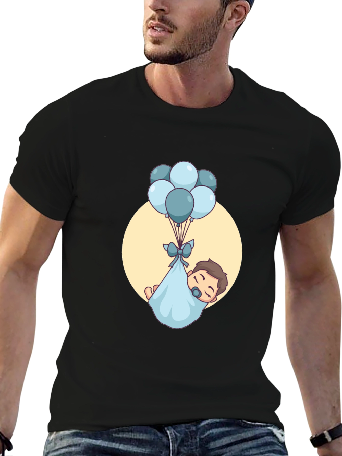 Baby Boy Balloons Graphic T-Shirt