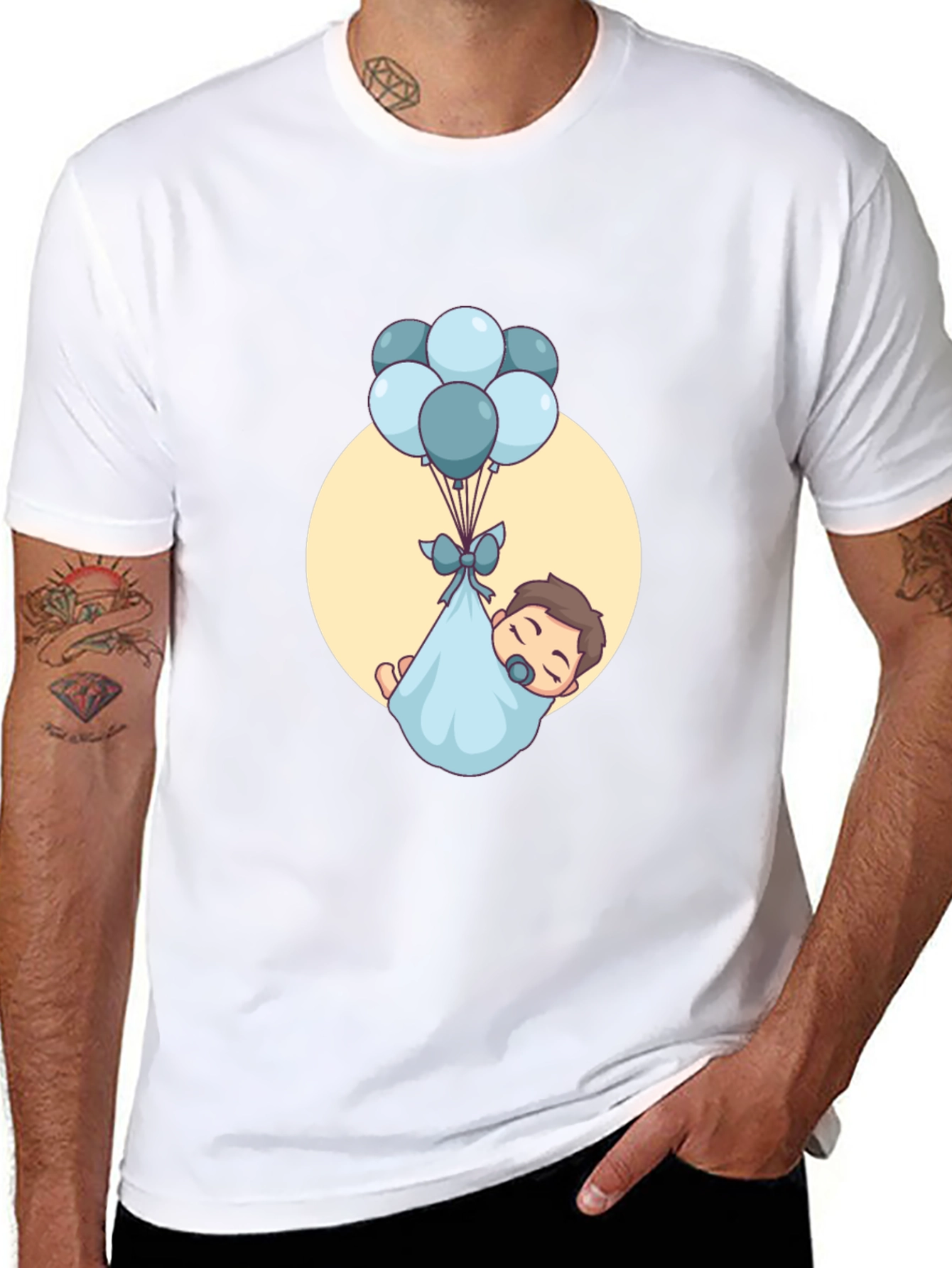 Baby Boy Balloons Graphic T-Shirt