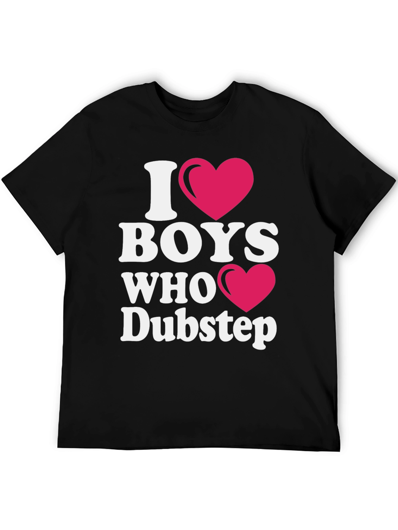 I Heart Boys Who Dubstep Black T-Shirt