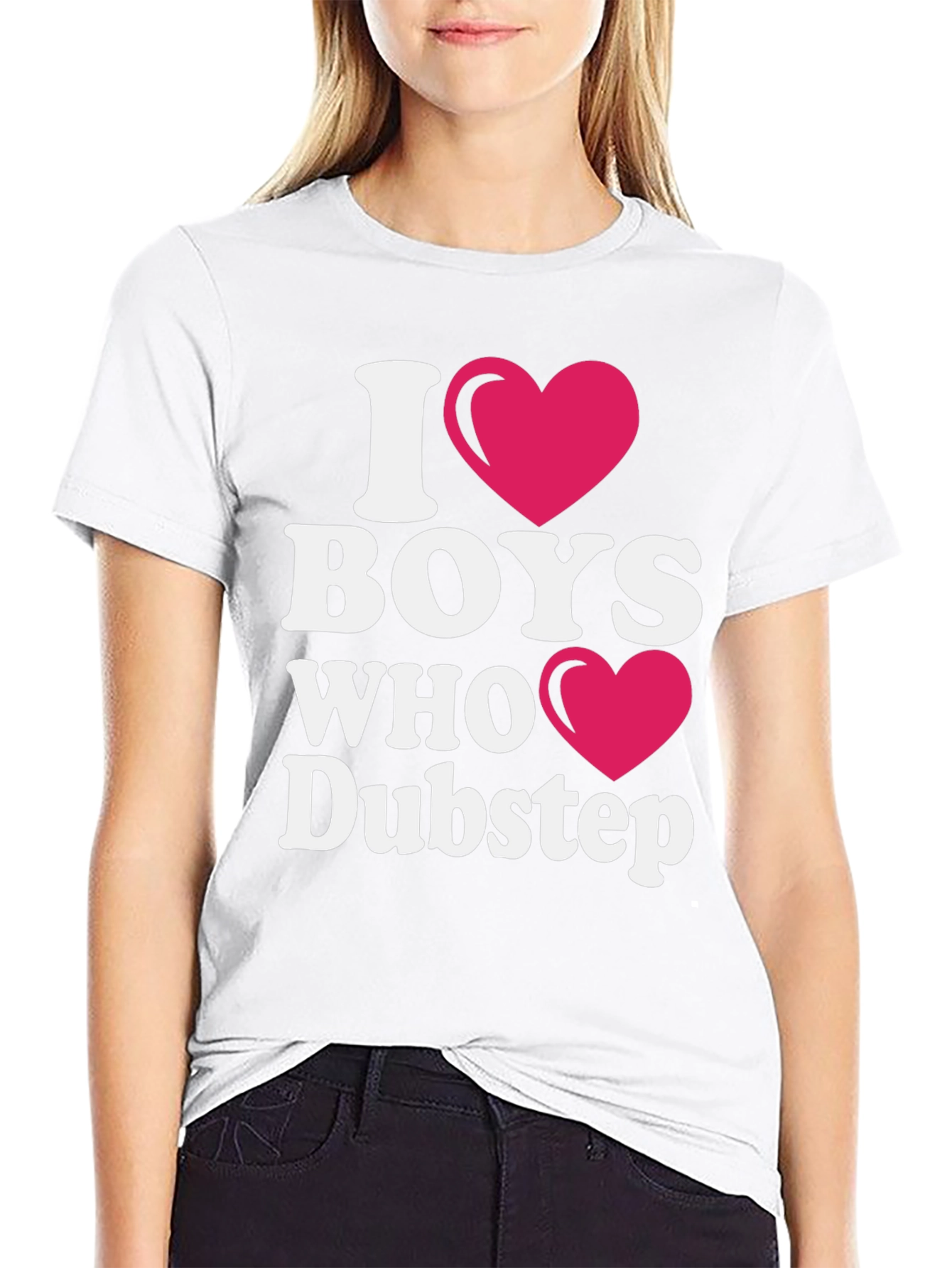 I Heart Boys Who Dubstep Black T-Shirt