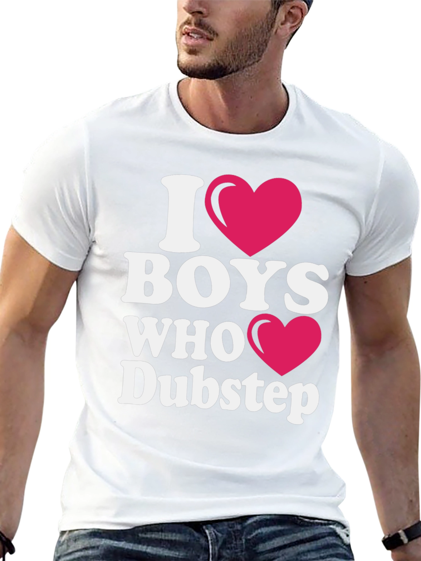 I Heart Boys Who Dubstep Black T-Shirt