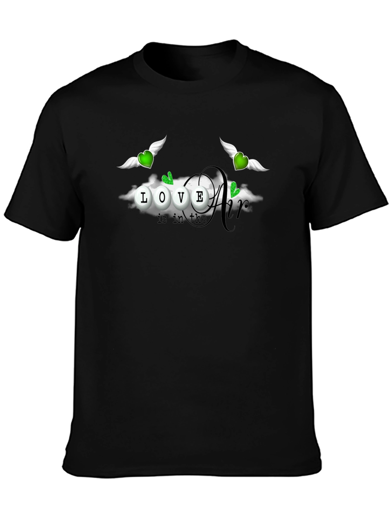 Love is in the Air Black T-Shirt