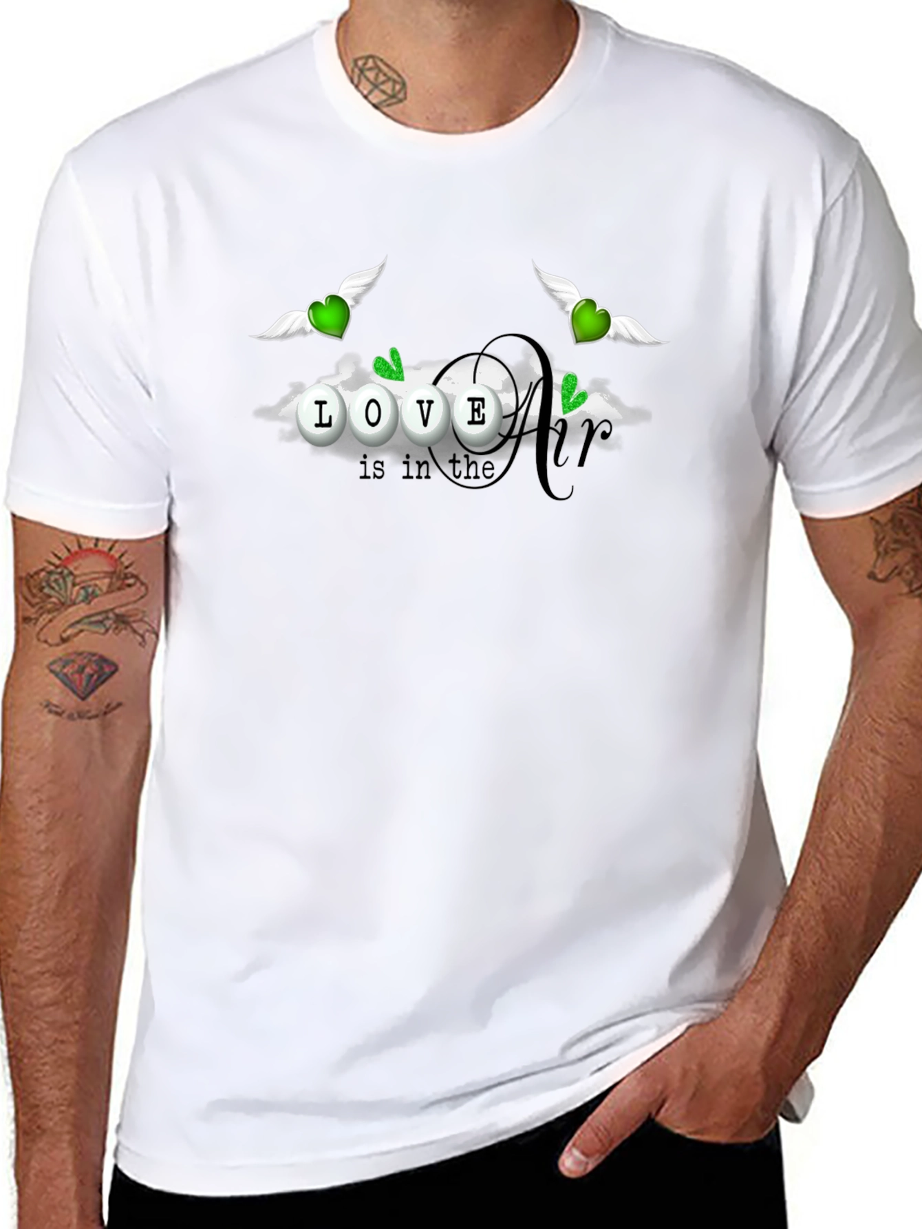 Love is in the Air Black T-Shirt