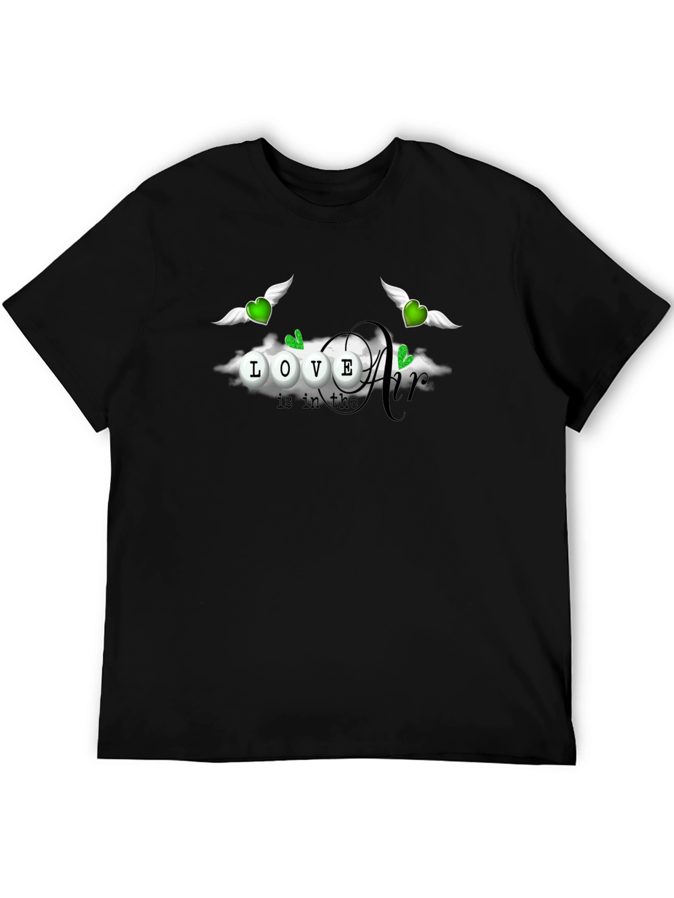 Love is in the Air Black T-Shirt