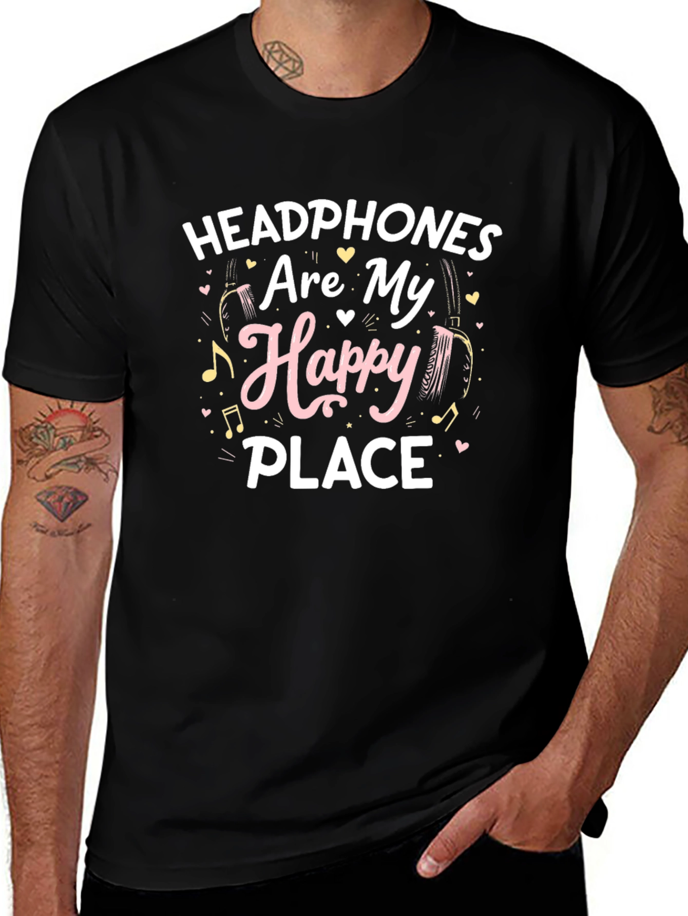 Headphones Are My Happy Place T-Shirt