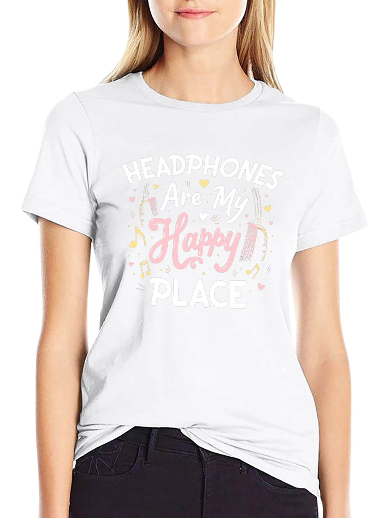 Headphones Are My Happy Place T-Shirt