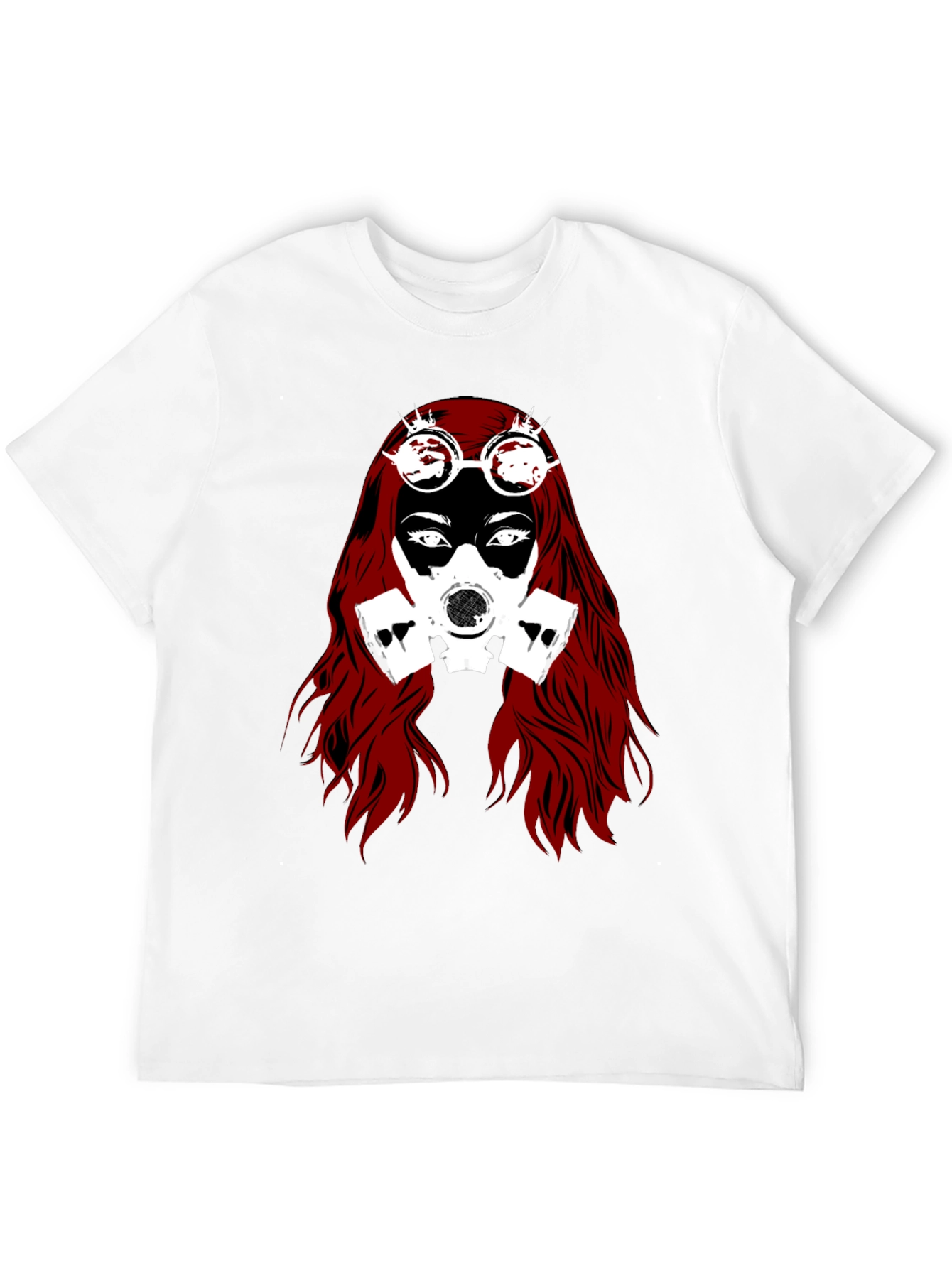 Steampunk Gas Mask Woman Graphic Tee