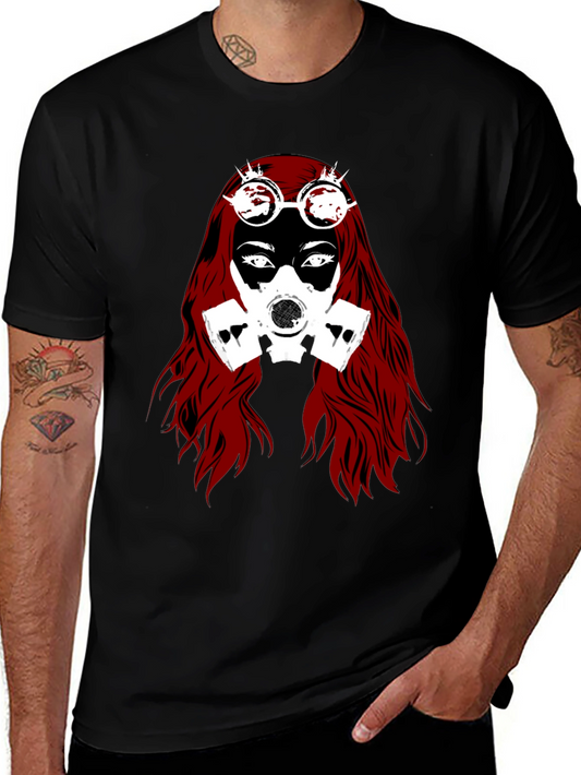 Steampunk Gas Mask Woman Graphic Tee
