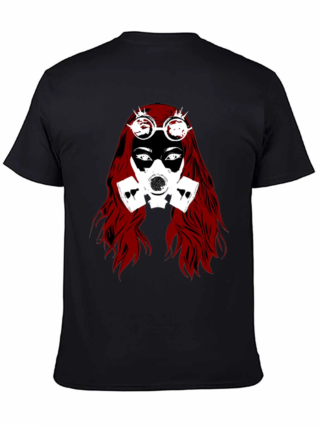 Steampunk Gas Mask Woman Graphic Tee