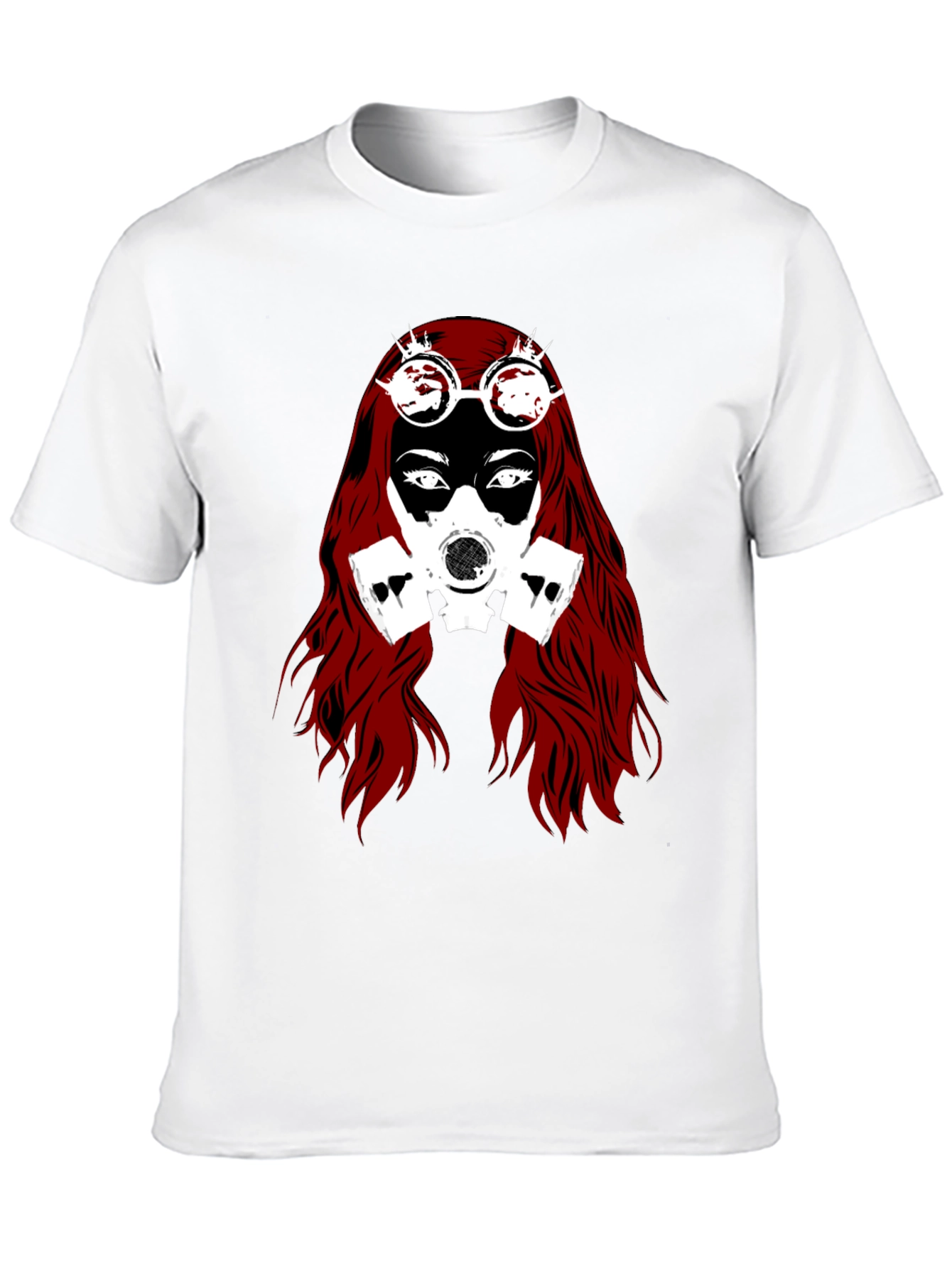 Steampunk Gas Mask Woman Graphic Tee