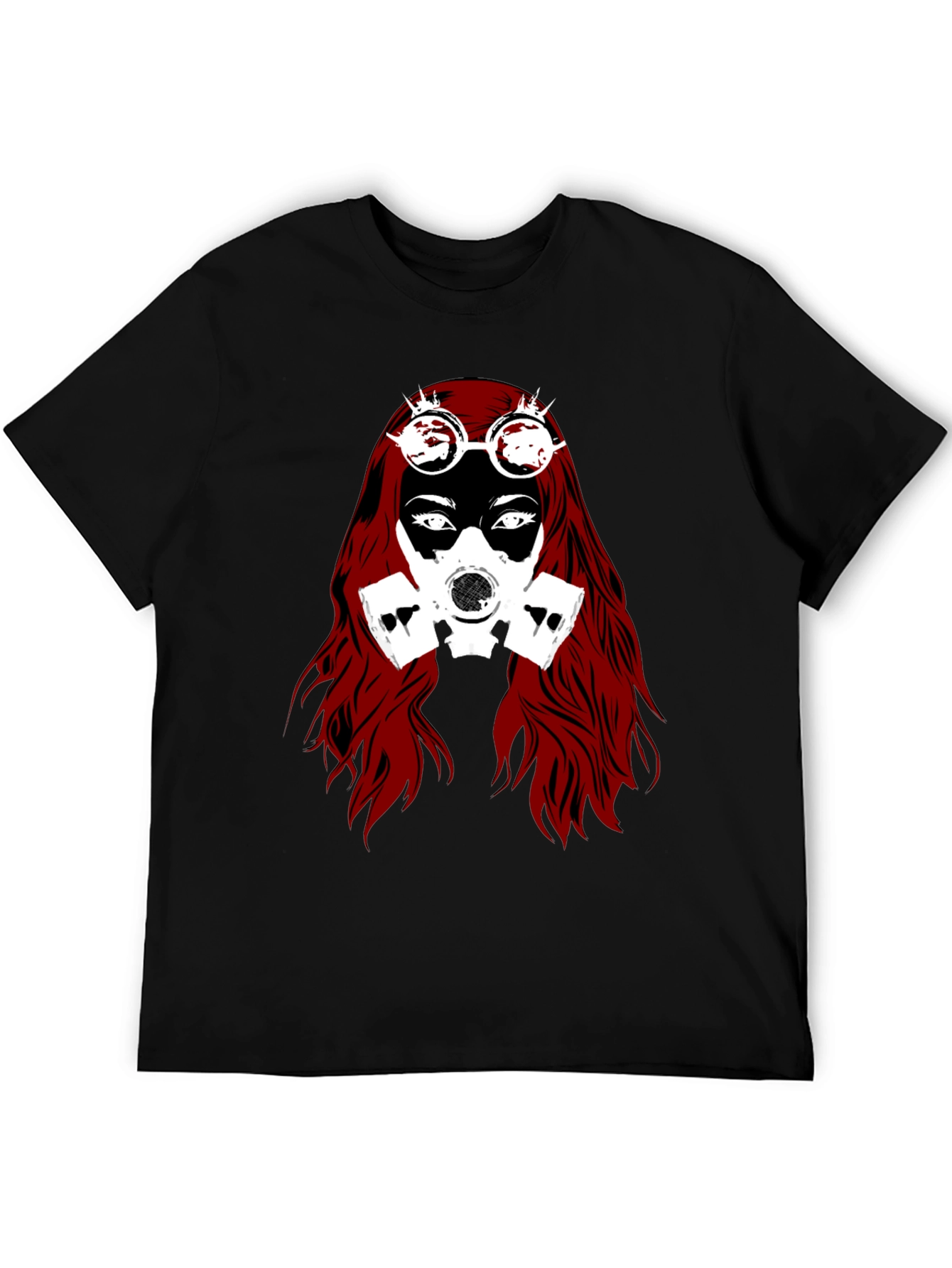 Steampunk Gas Mask Woman Graphic Tee