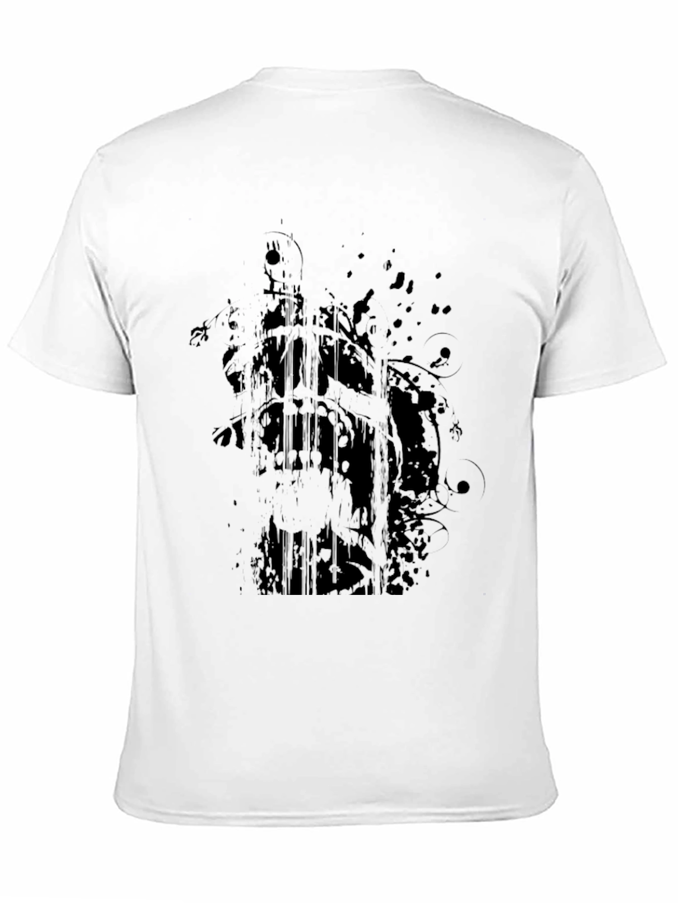 Mens Black Graphic Print Crew Neck T-Shirt