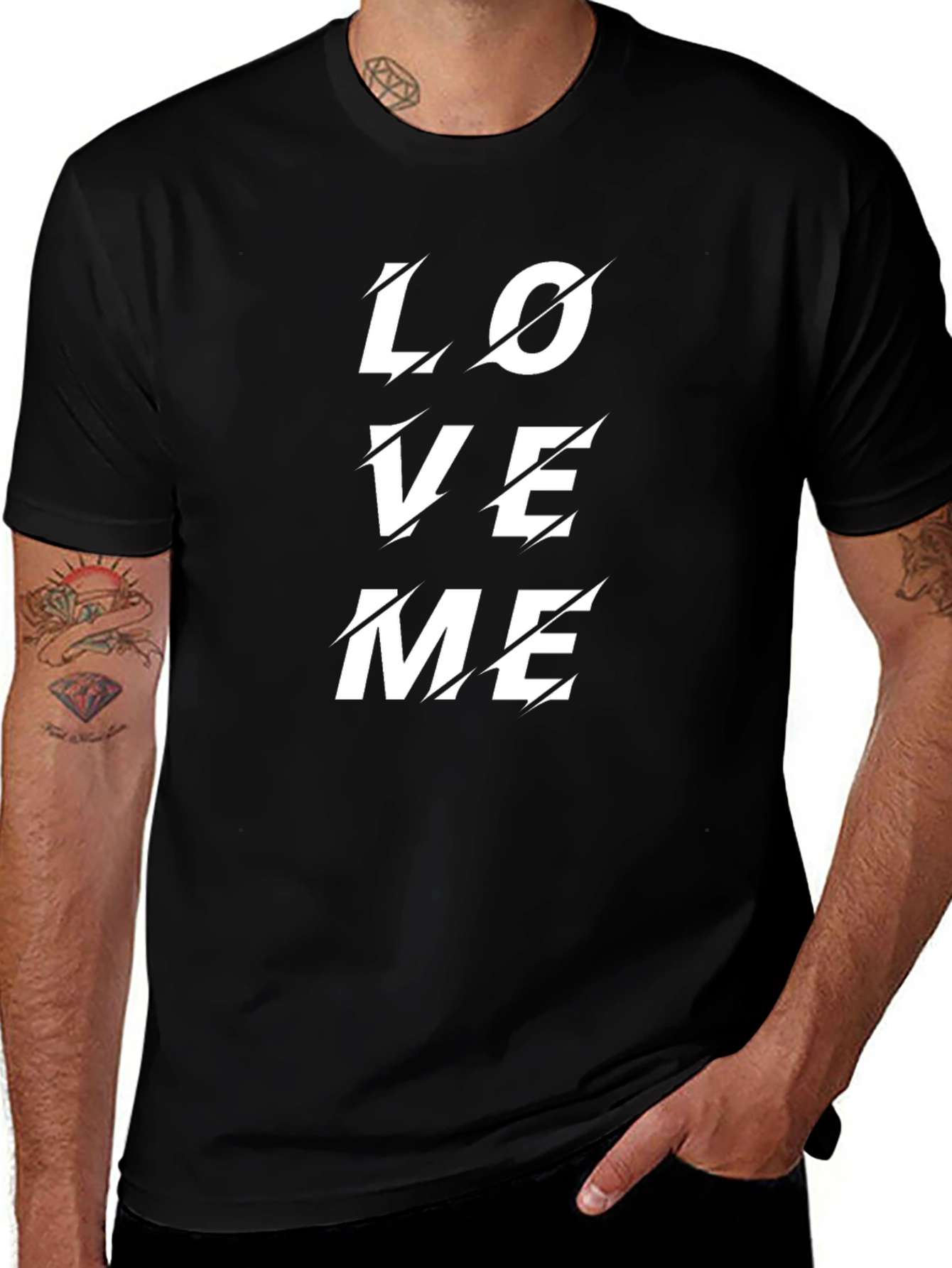 Love Me Graphic Black T-Shirt