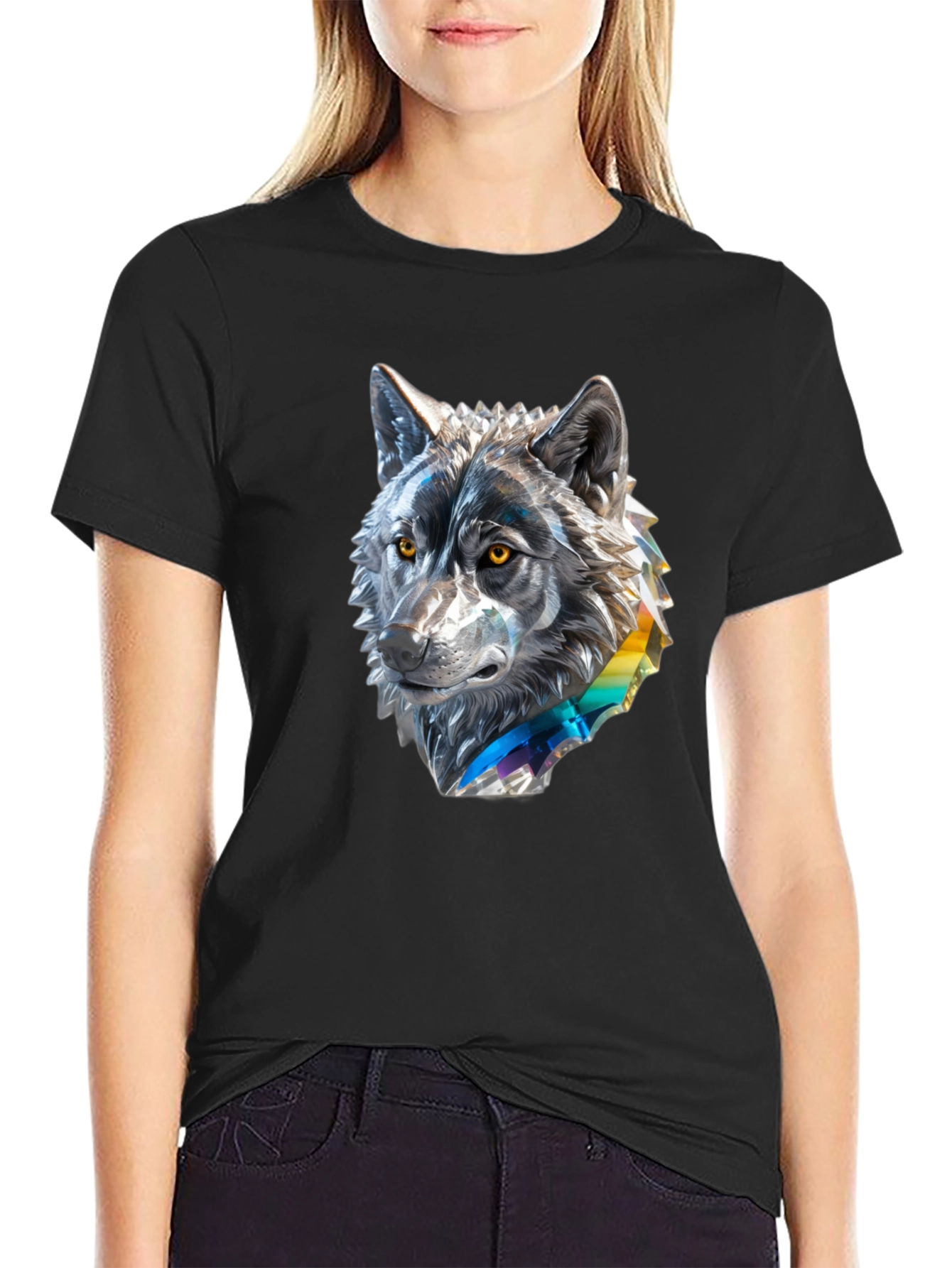 Wolf Graphic Tee - Mens Black T-Shirt