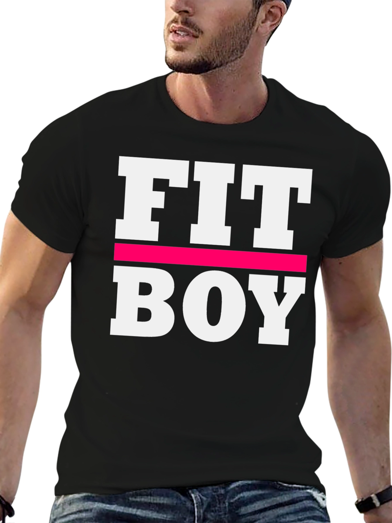 Fit Boy Graphic Tee - Black