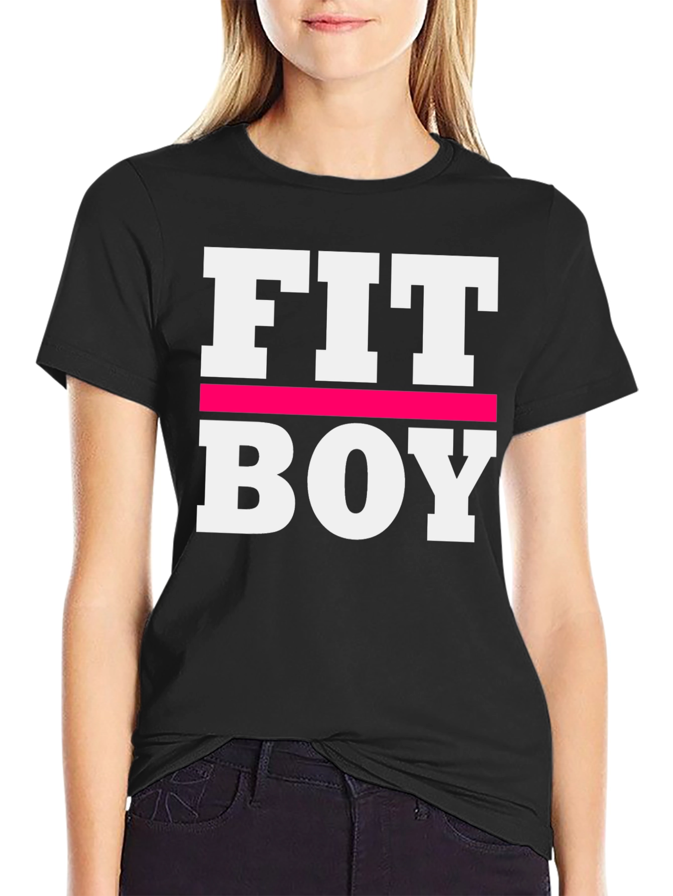 Fit Boy Graphic Tee - Black
