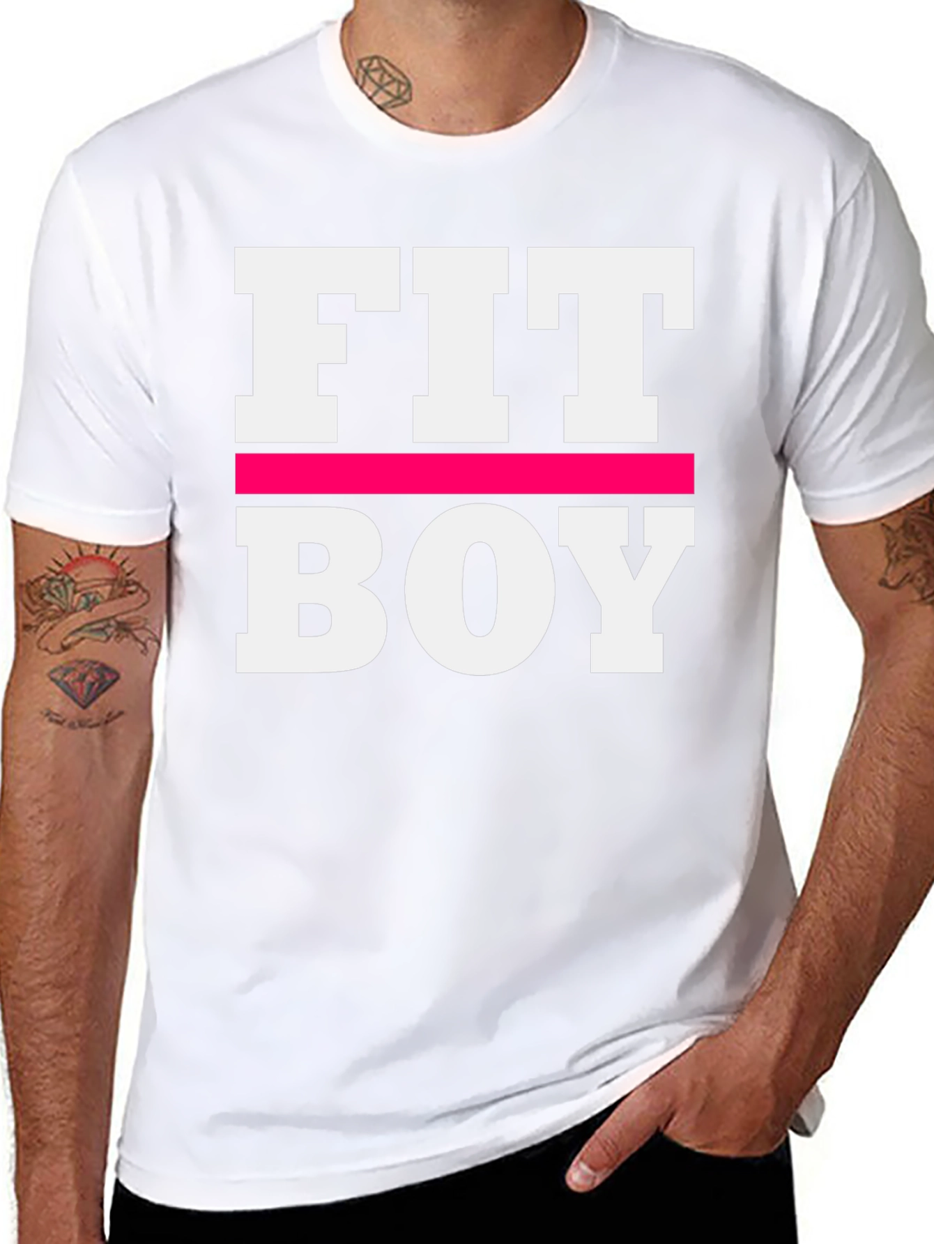 Fit Boy Graphic Tee - Black