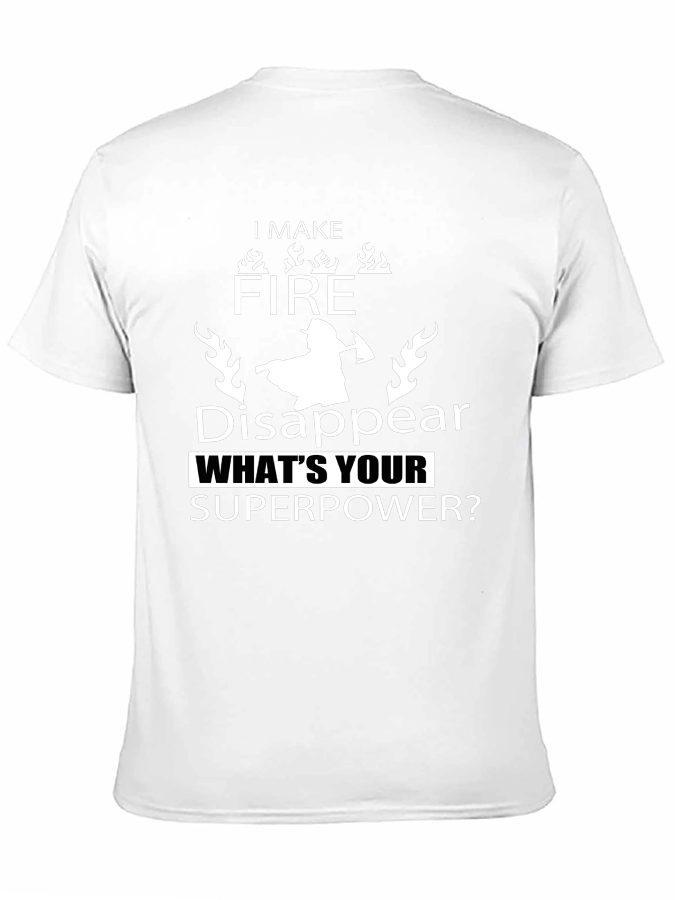 Firefighter Superpower Black T-Shirt