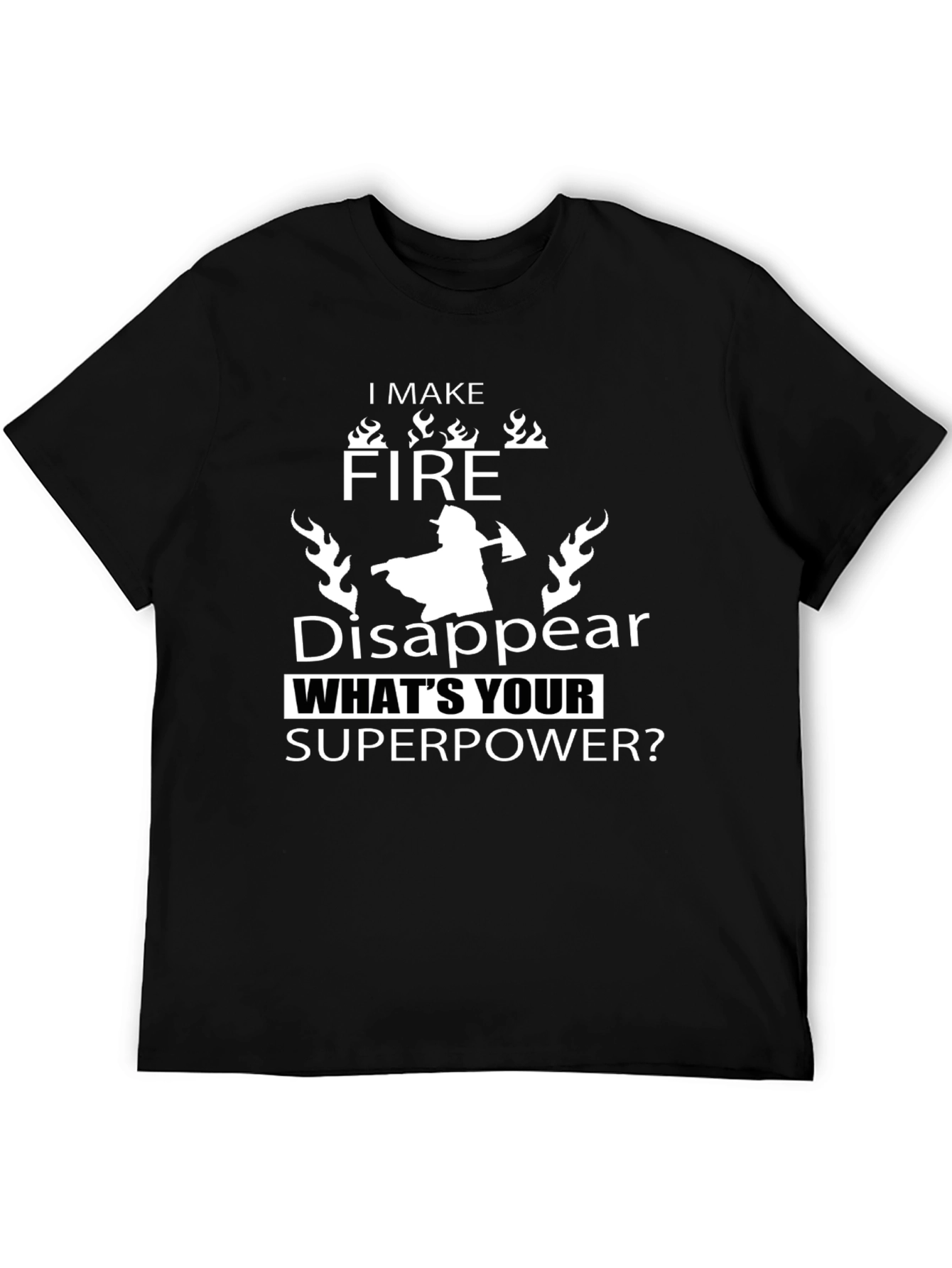 Firefighter Superpower Black T-Shirt
