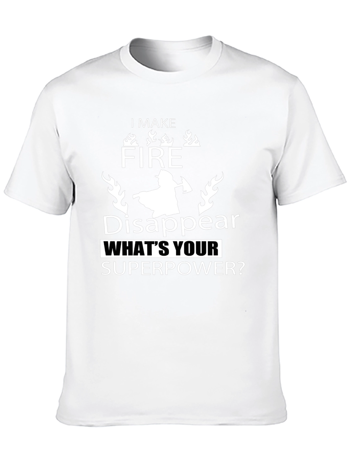 Firefighter Superpower Black T-Shirt