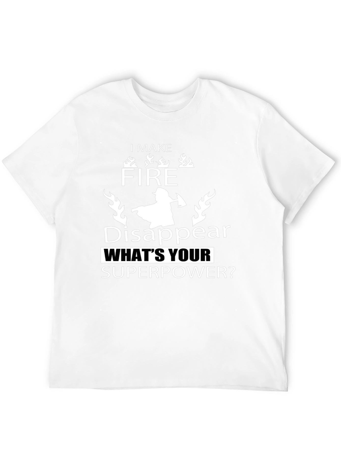 Firefighter Superpower Black T-Shirt